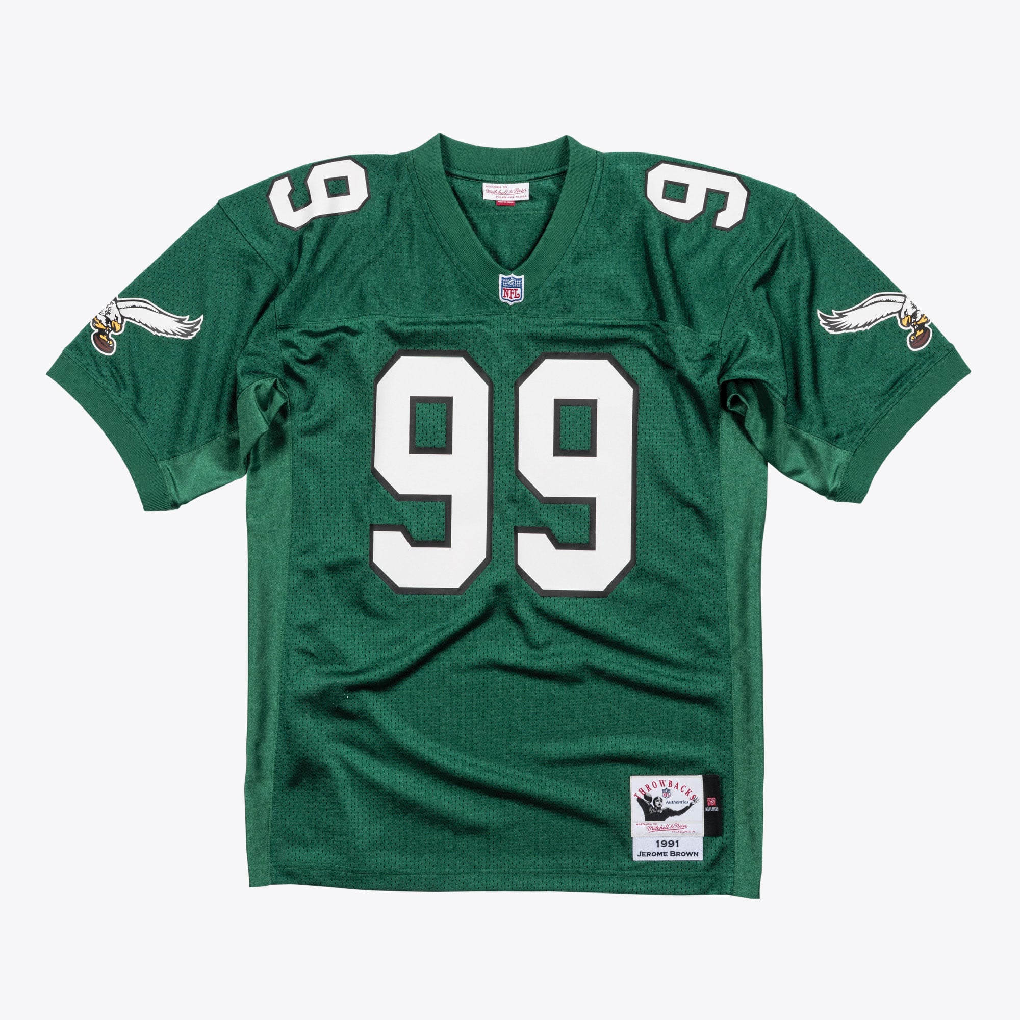 Jerome Brown Philadelphia Eagles Green 1991 Authentic Jersey