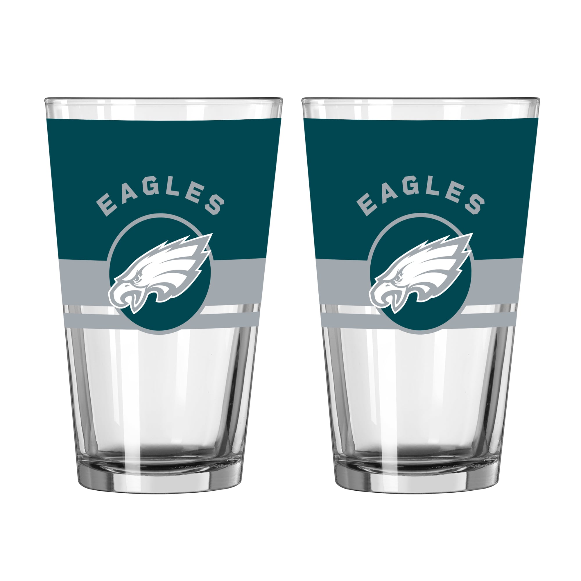 Ensemble de deux verres à bière Horizon de 473 ml (16 oz) Logo Brands Philadelphia Eagles