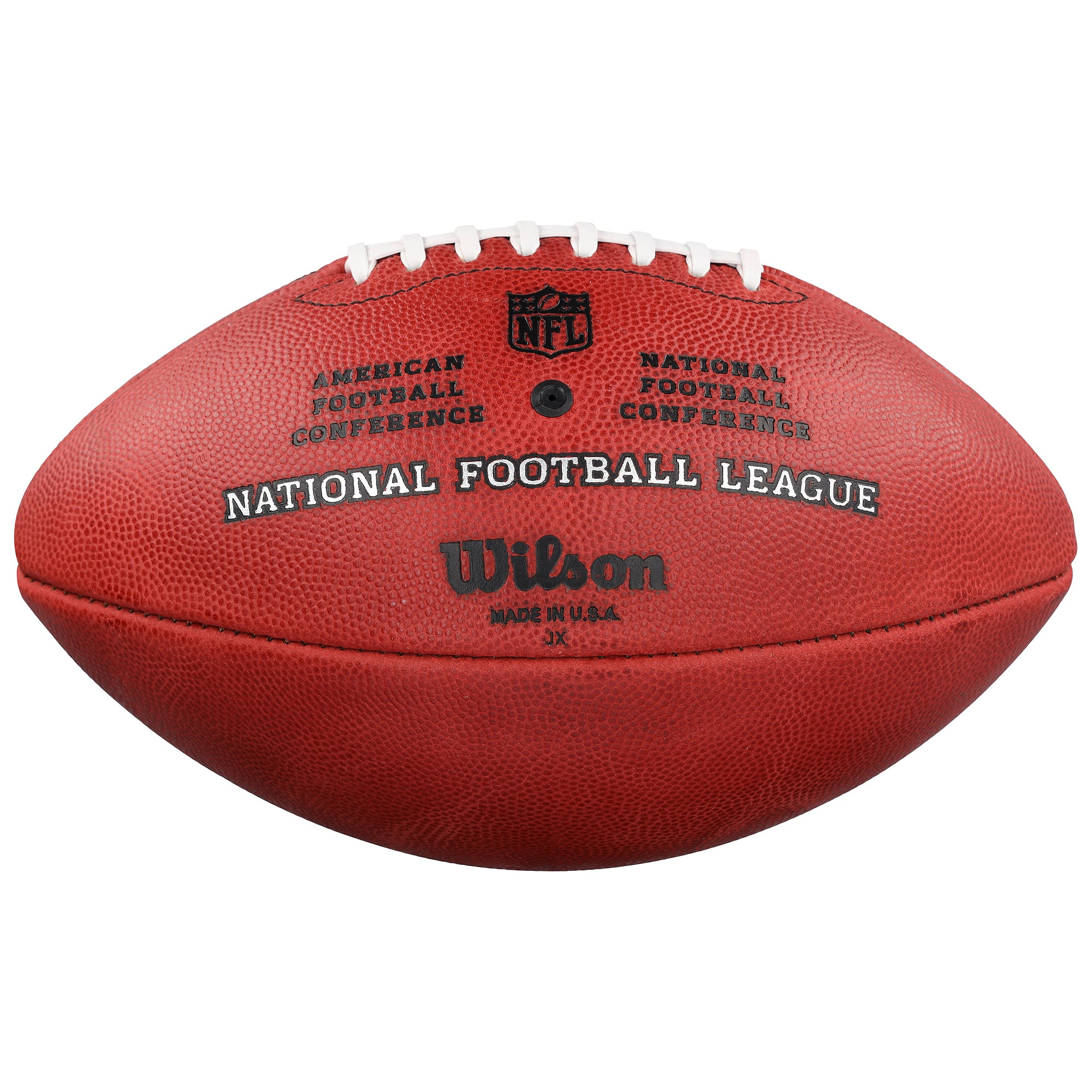 Ballon de football américain Duke en couleur, autographié par Makai Lemon, joueur des Eagles de Philadelphie.