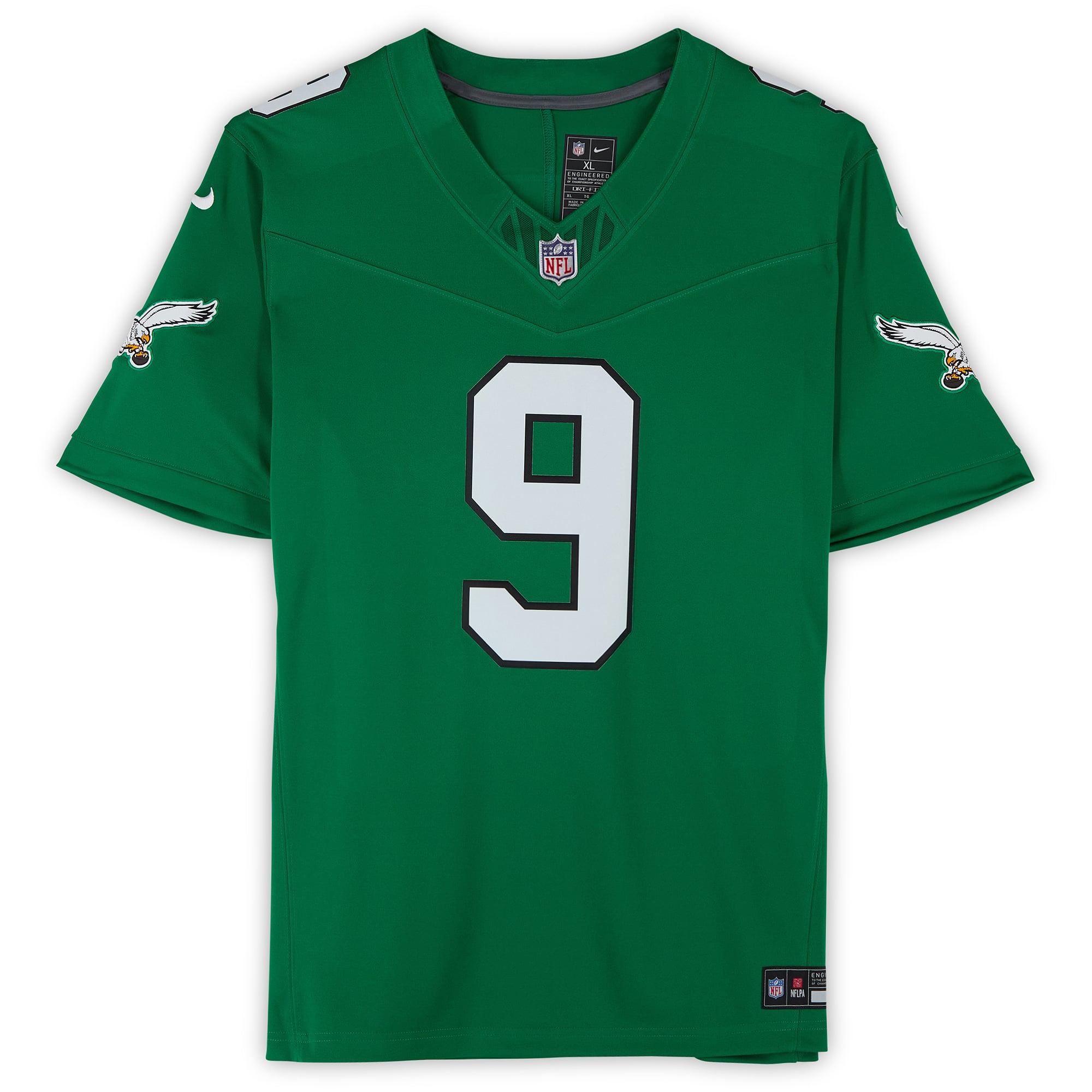 Maillot Nike Vapor Fuse Limited vert Kelly autographié par Makai Lemon des Eagles de Philadelphie