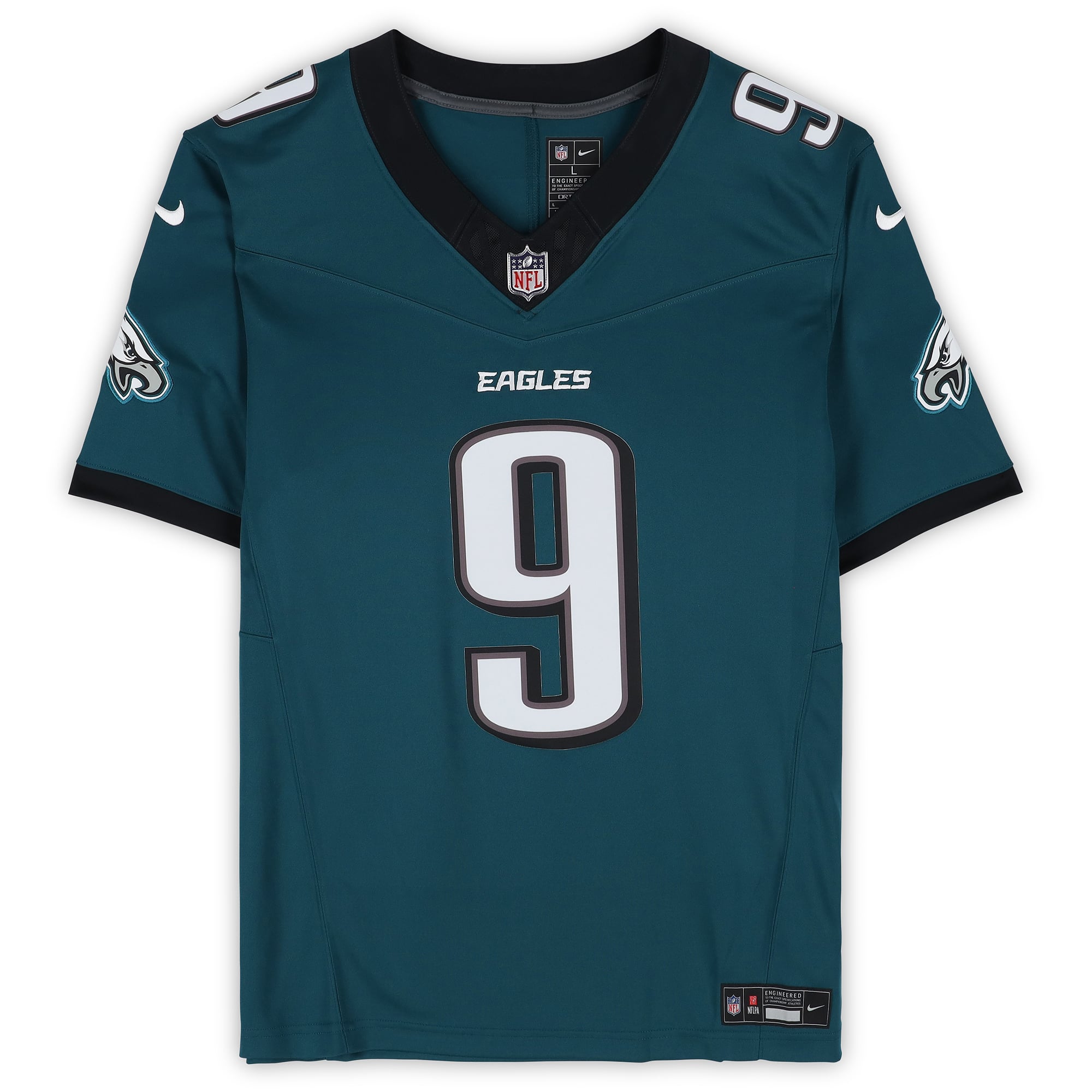 Maillot Nike Vapor Fuse Limited vert nuit autographié par Makai Lemon des Eagles de Philadelphie