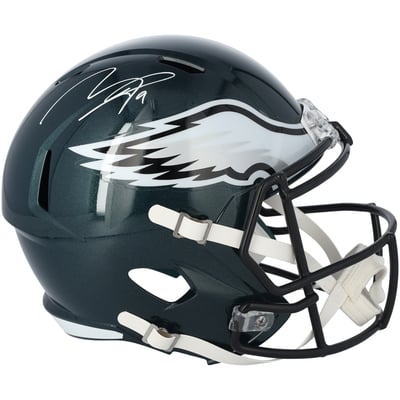 Makai Lemon Philadelphia Eagles Autographed Fanatics Authentic Riddell Speed Replica Helmet with White Signature 