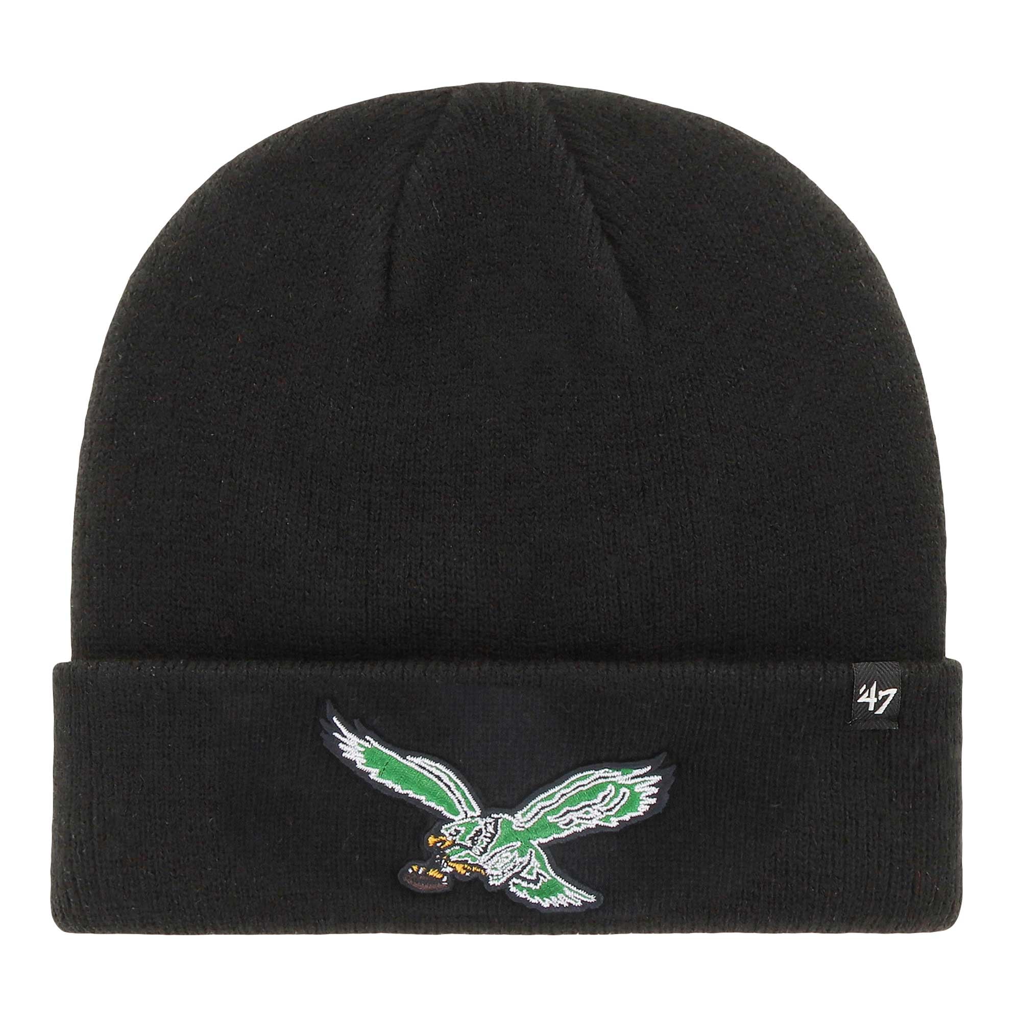 Bonnet à revers noir Philadelphia Eagles n° 47 pour homme