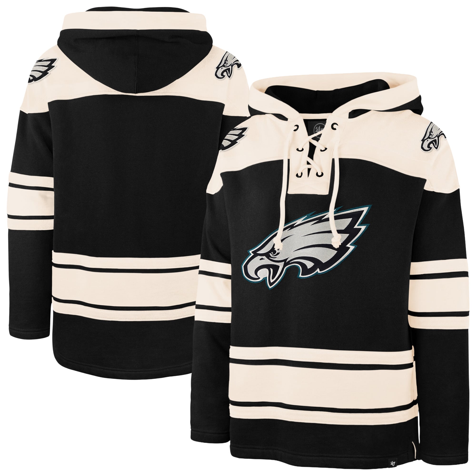 Sweat à capuche homme '47 Black Philadelphia Eagles Superior Lacer