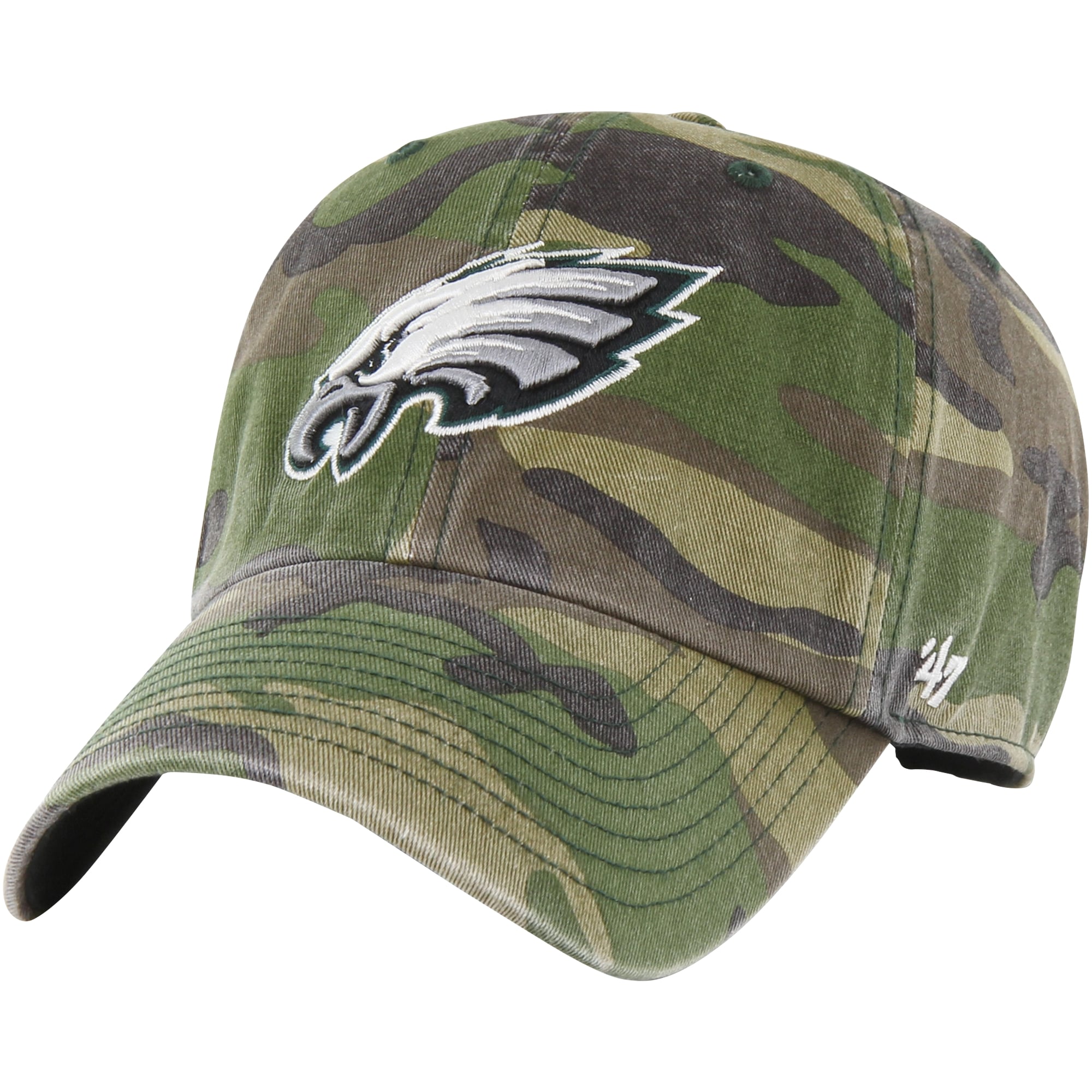 Casquette ajustable '47 camouflage Philadelphia Eagles Woodland Clean Up pour hommes
