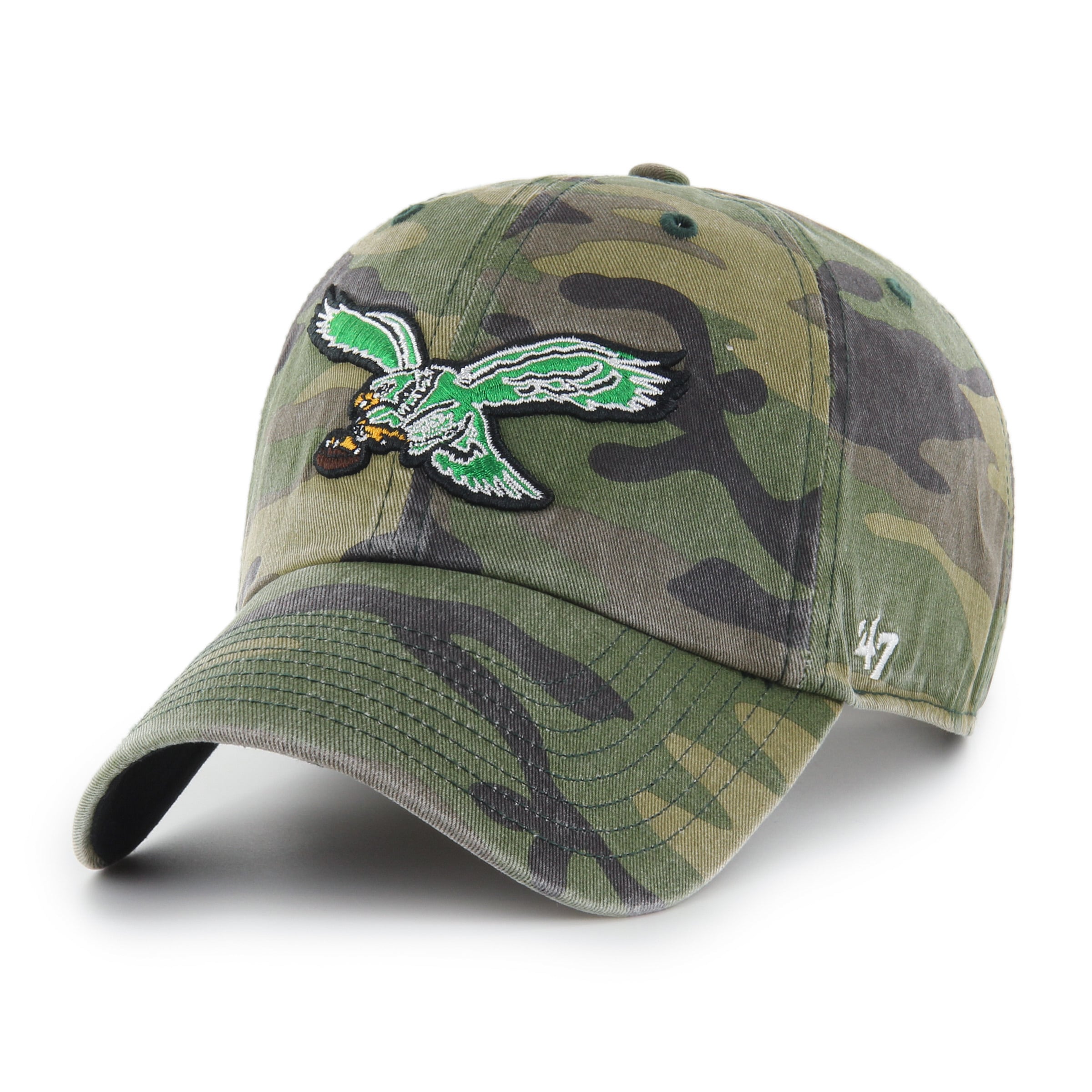 Casquette ajustable pour homme '47 Camo Philadelphia Eagles Woodland Clean Up