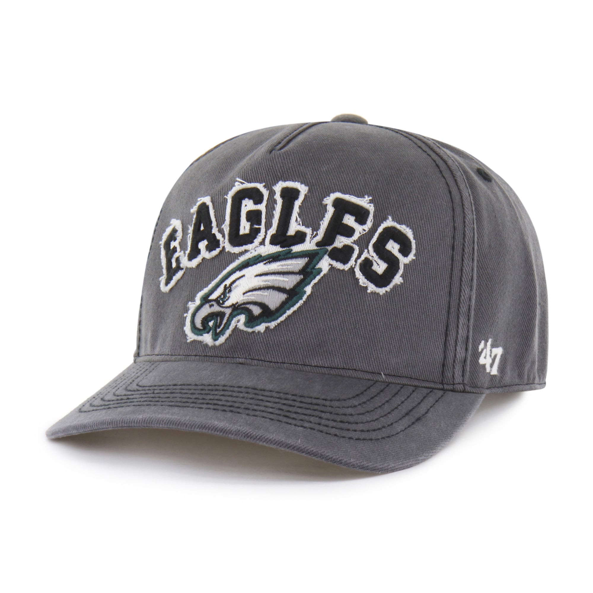 Men's '47 Charcoal Philadelphia Eagles Calderwood Well Worn Hitch Adjustable Hat