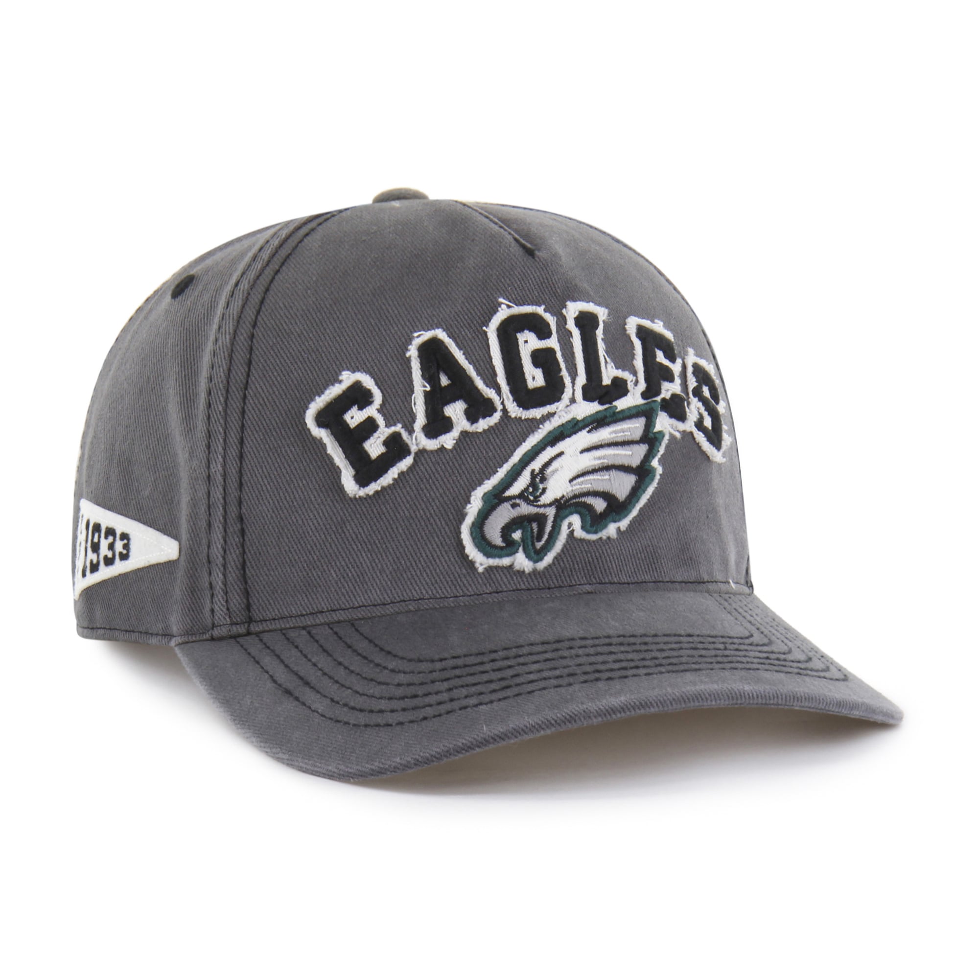 Men's '47 Charcoal Philadelphia Eagles Calderwood Well Worn Hitch Adjustable Hat