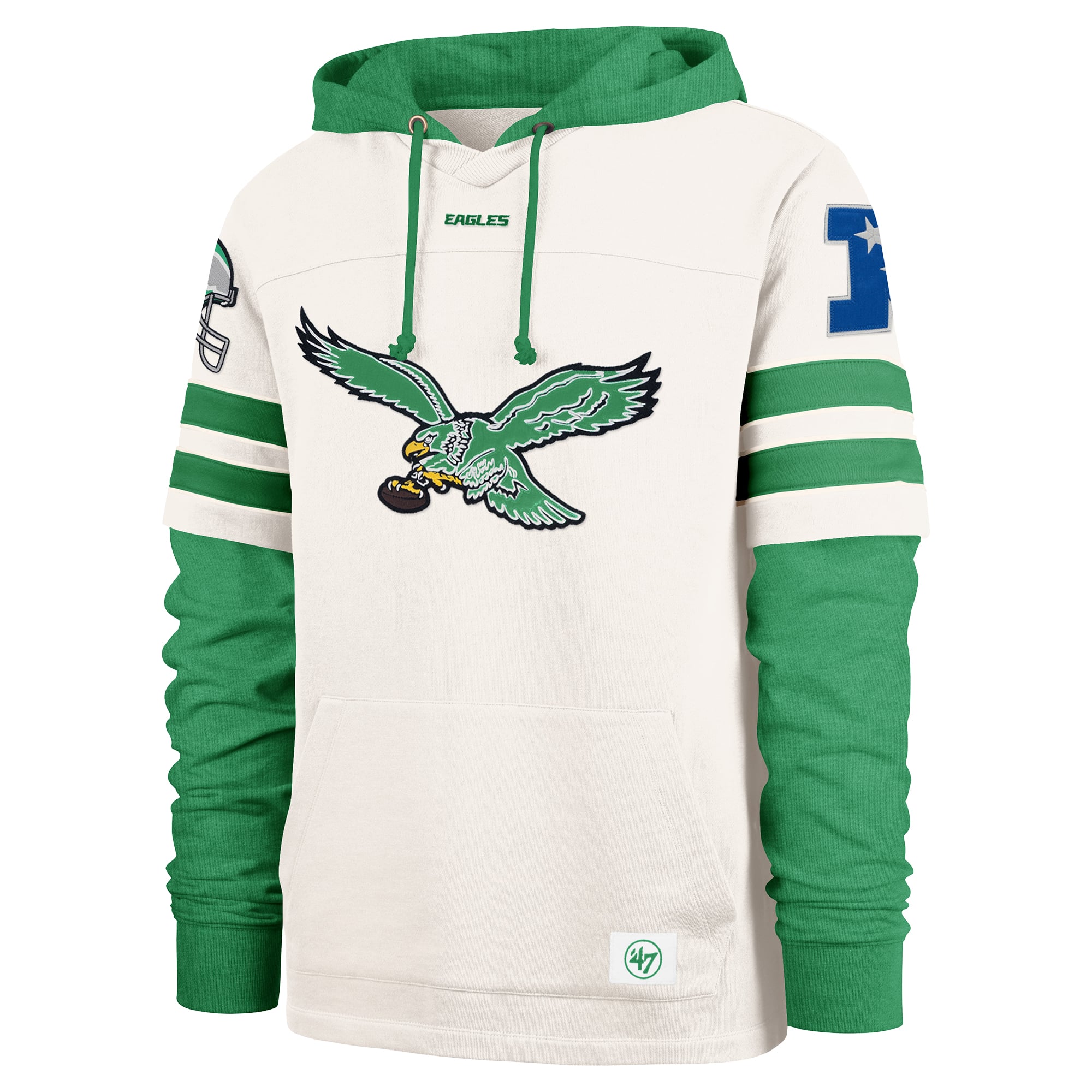 Sweat à capuche pour homme « 47 Cream Philadelphia Eagles Cornerback »