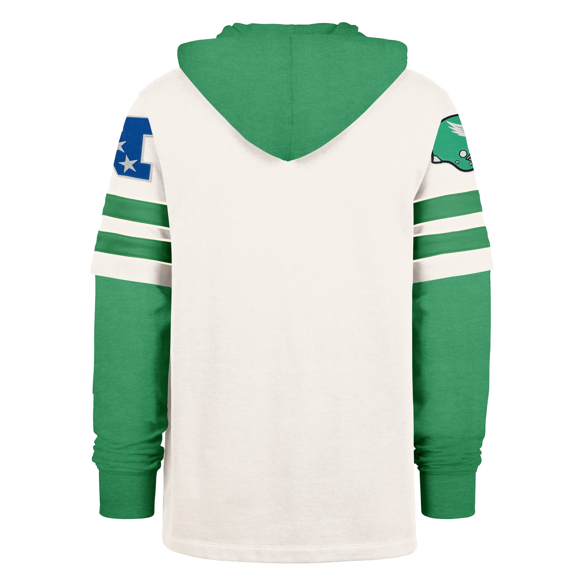 Sweat à capuche pour homme '47 Cream Philadelphia Eagles Split Zone Cornerback Duo Lacer