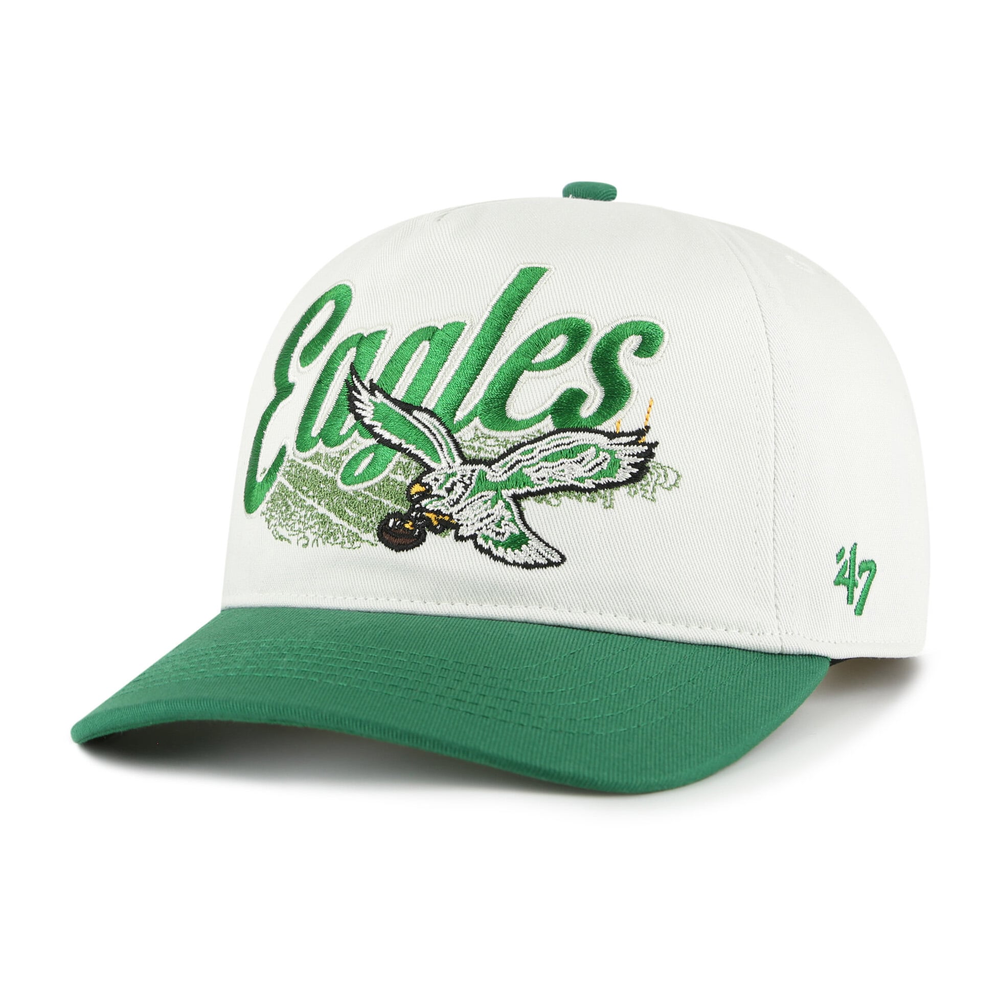 Men's '47 Cream Philadelphia Eagles Throwback Enfield Hitch Adjustable Hat