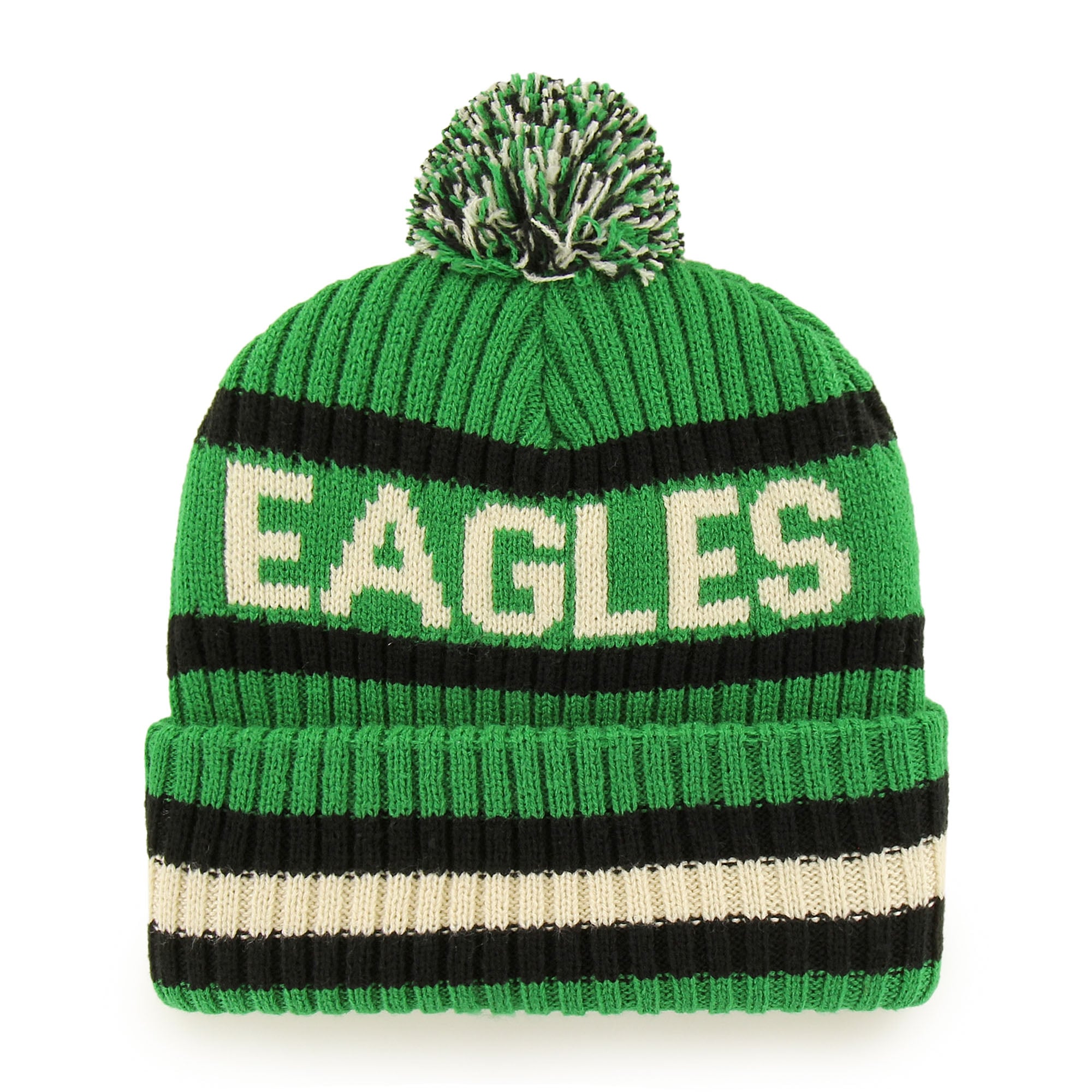Bonnet à revers Bering vert Kelly '47 pour homme, avec pompon