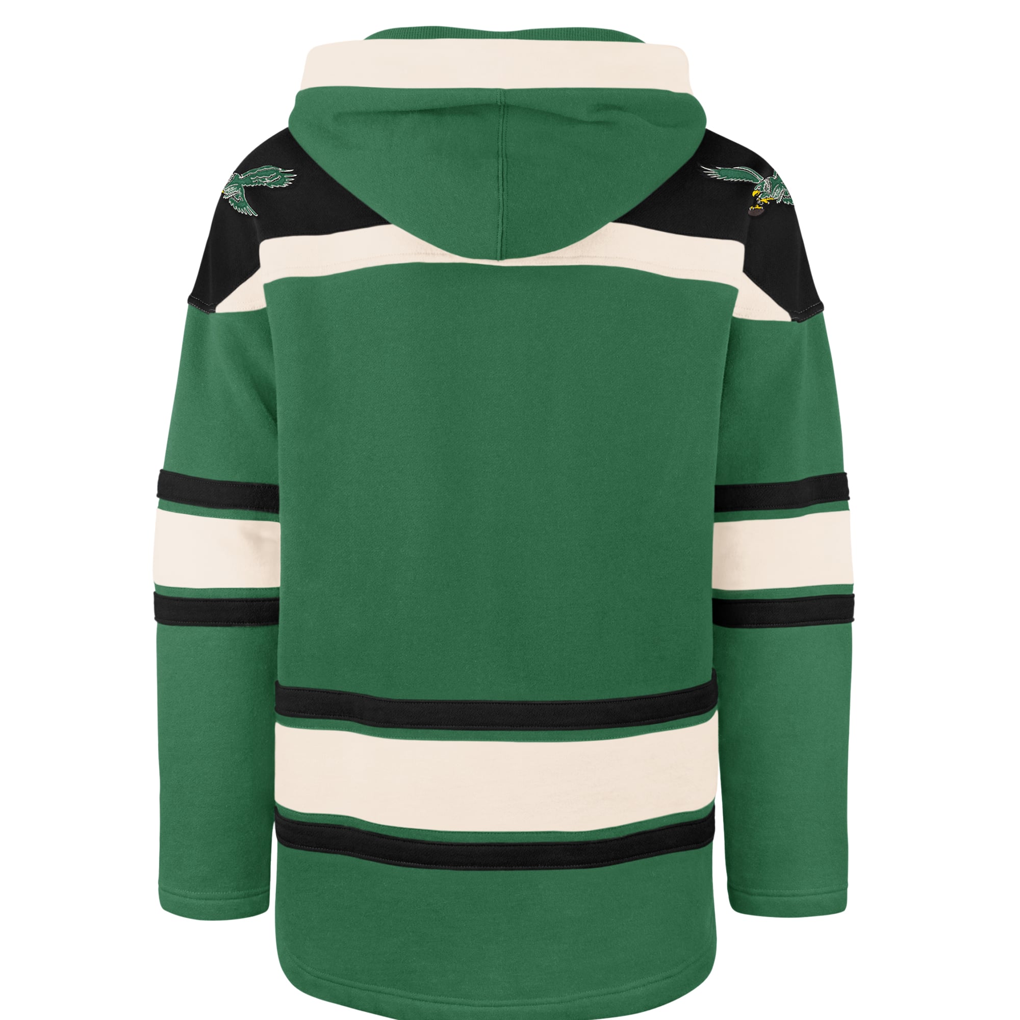 Men's '47  Kelly Green Philadelphia Eagles Throwback Superior Lacer Hoodie