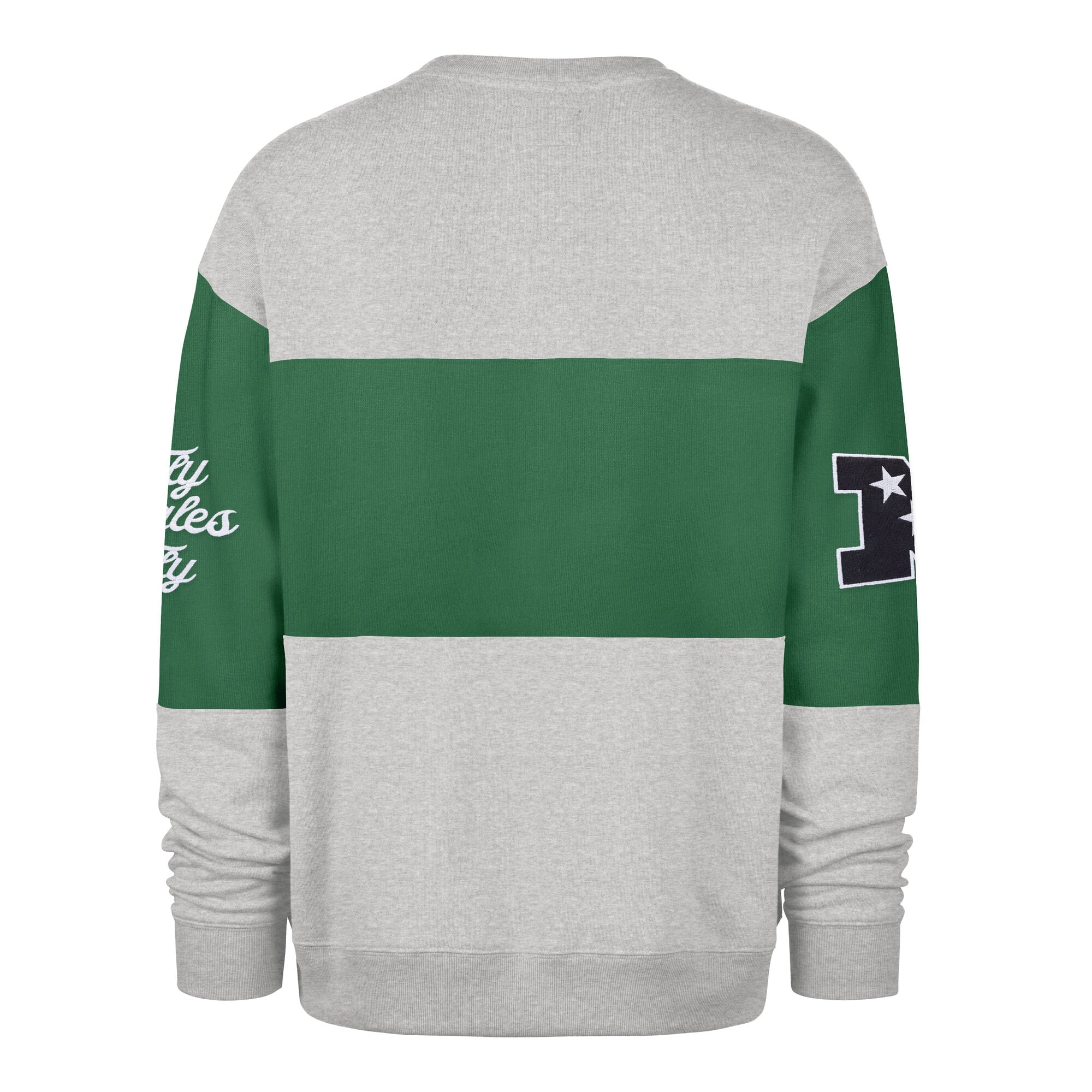 Men's '47 Kelly Green/Heather Gray Philadelphia Eagles Blockfield Maximalist Sweatshirt