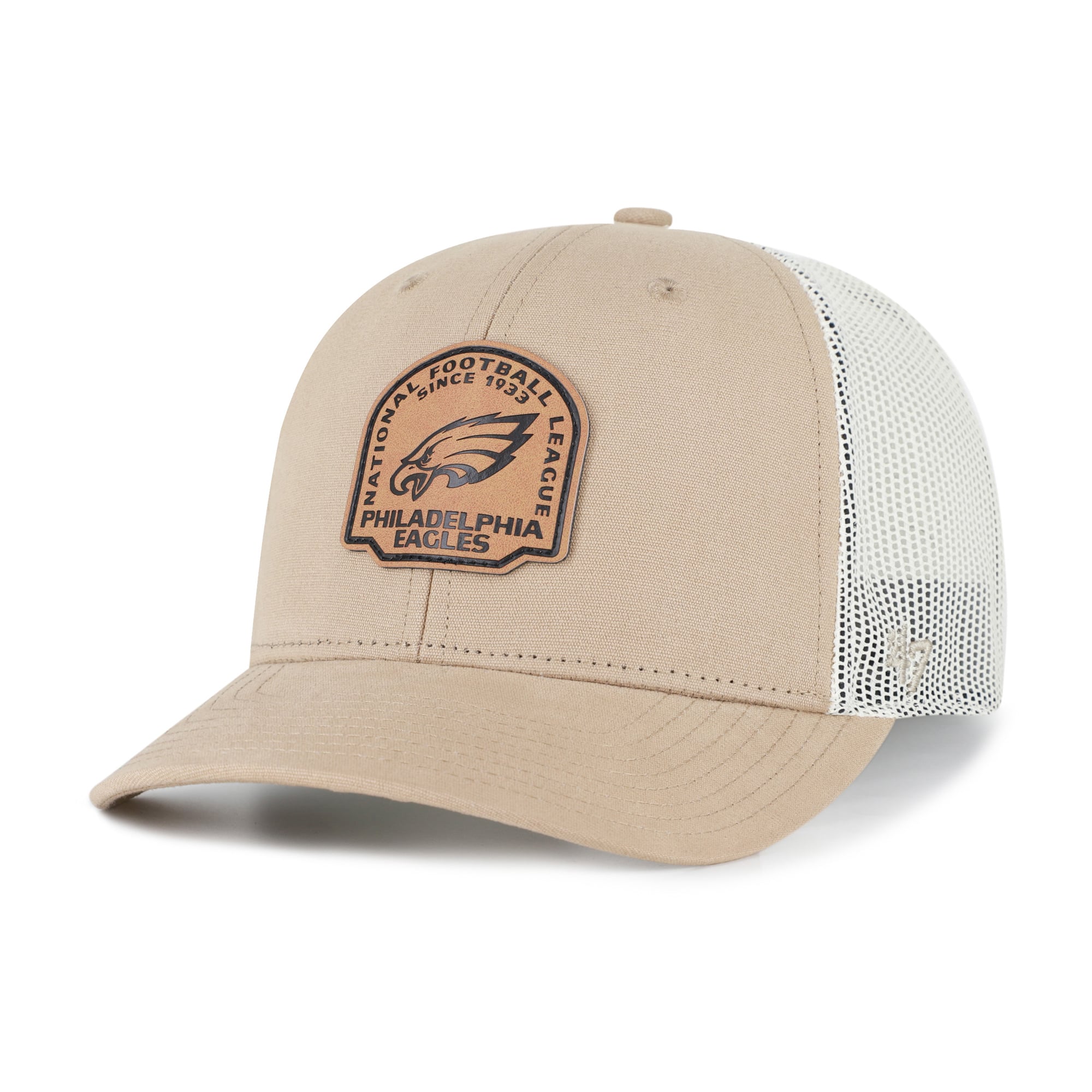 Men's '47 Khaki Philadelphia Eagles Bonehide Trucker Adjustable Hat