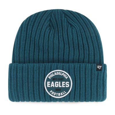  Philadelphia Eagles '47 Ribbed Snowdrift Cuffed Knit Hat - Midnight Green