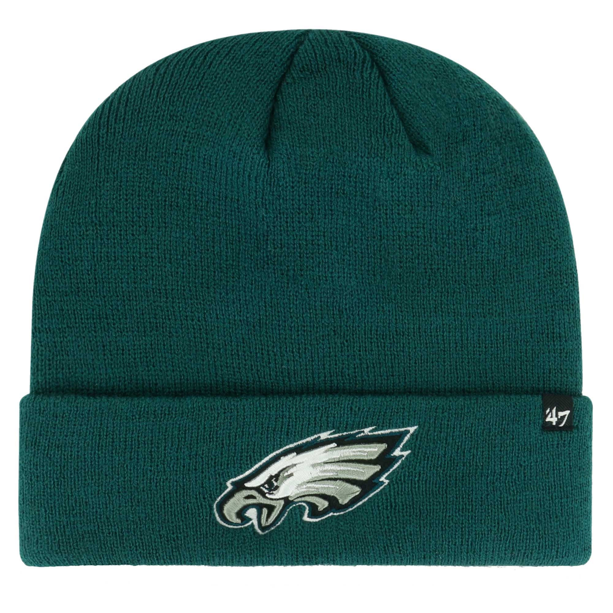 Bonnet en tricot à revers secondaire '47 vert nuit des Eagles de Philadelphie pour hommes