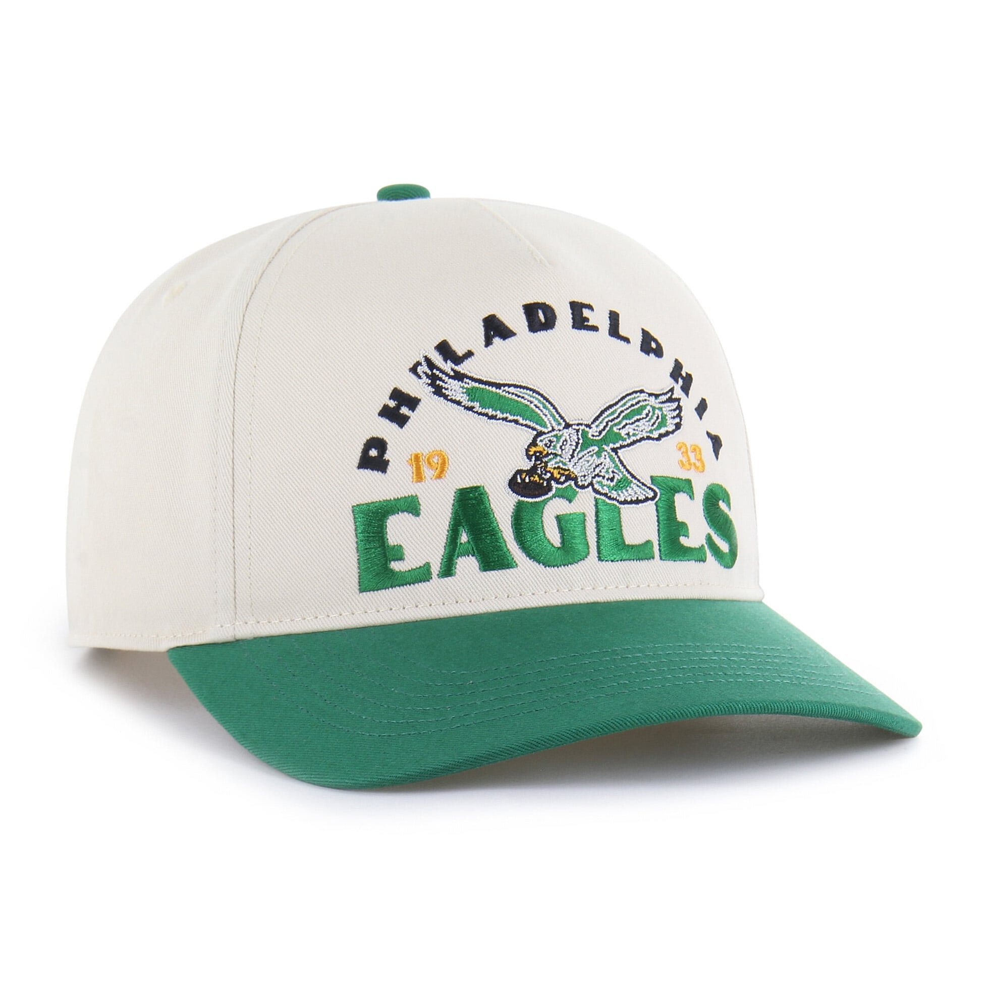 Men's '47 Natural Philadelphia Eagles Throwback Arcitext Hitch Adjustable Hat