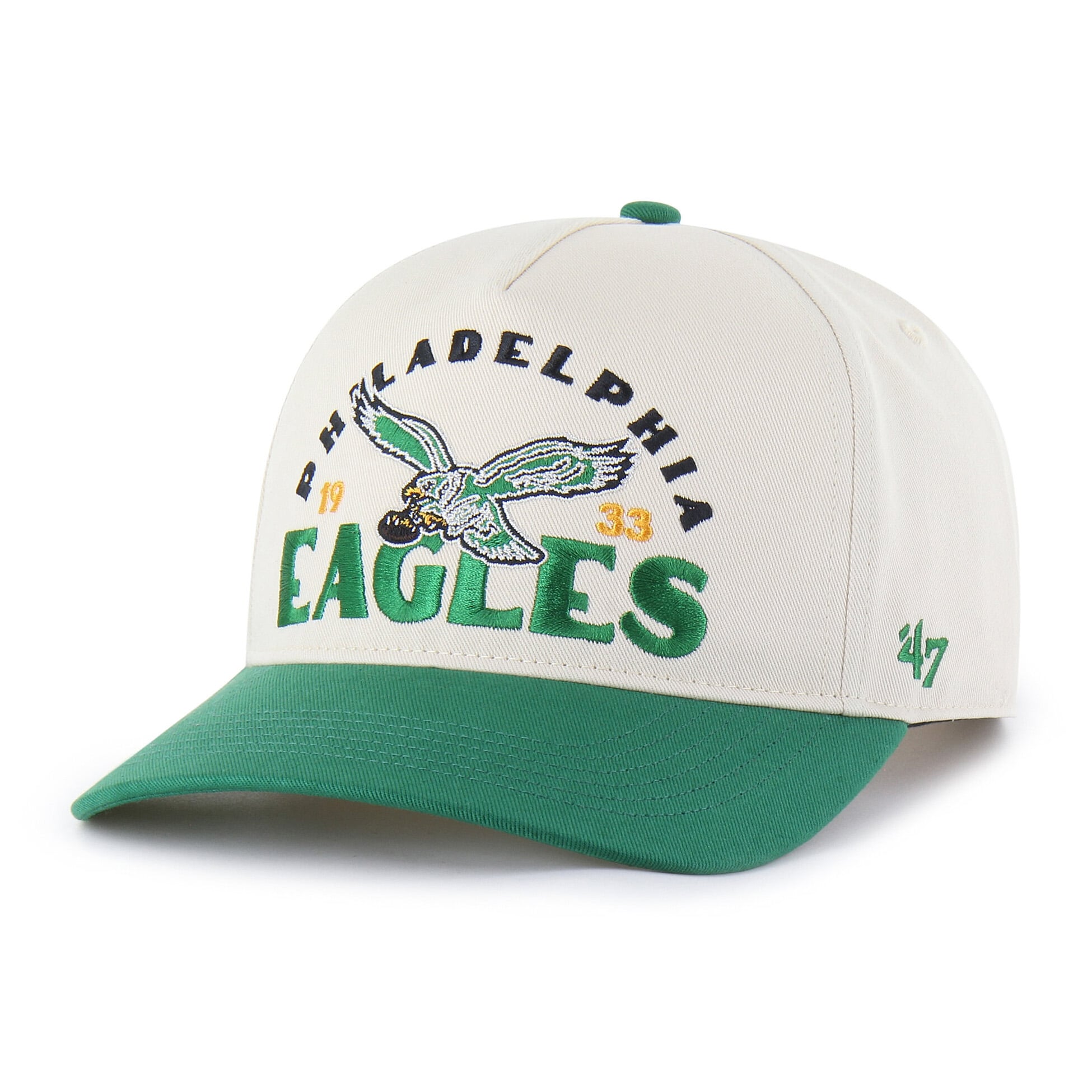Men's '47 Natural Philadelphia Eagles Throwback Arcitext Hitch Adjustable Hat