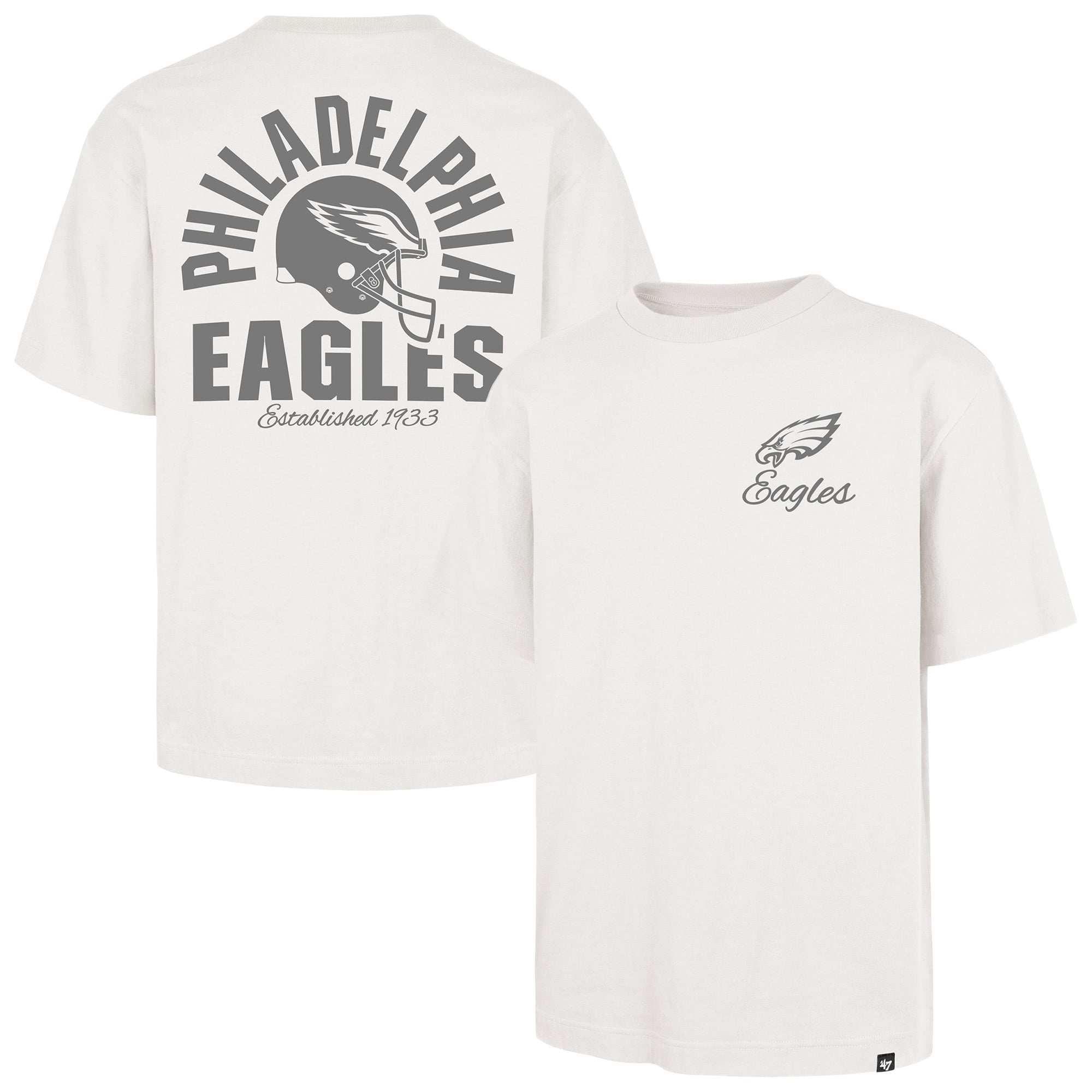 Men's '47 Off White Philadelphia Eagles Photon Dust Foundation T-Shirt