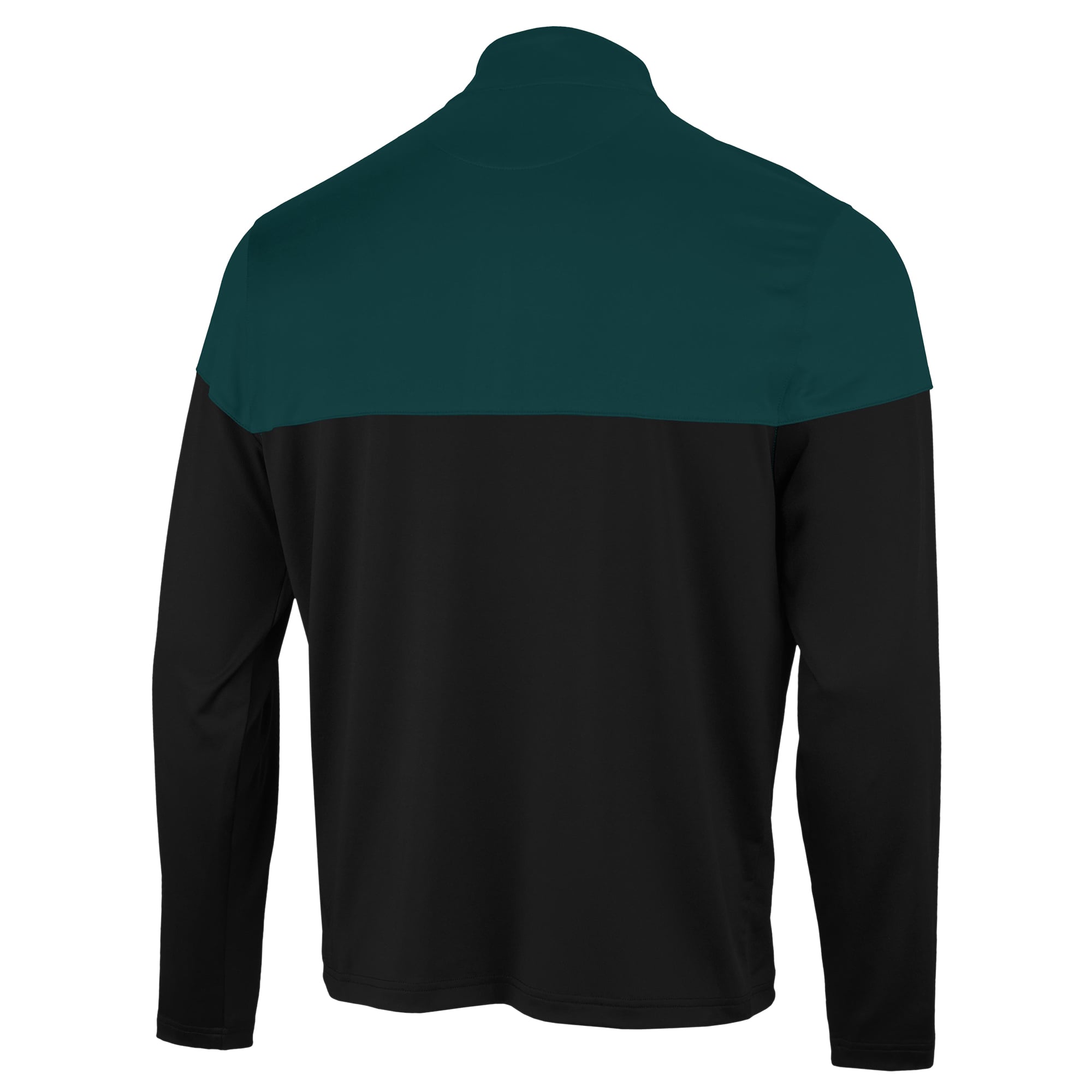 Pull à col zippé Antigua Hinder Philadelphia Eagles noir et vert nuit pour homme