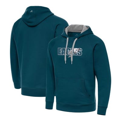 Philadelphia Eagles Antigua Impact Victory Hoodie - Midnight Green