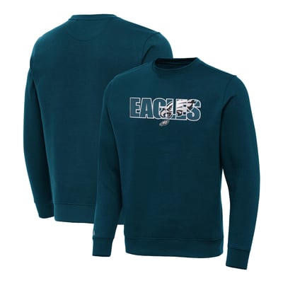 Philadelphia Eagles Antigua Woodland Camo Victory Sweatshirt - Teal