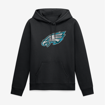 Philadelphia Eagles Big & Tall Metallic Mascot Hoodie - Black