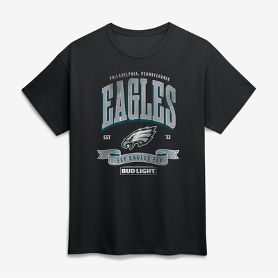 Philadelphia Eagles Bud Light T-Shirt - Black