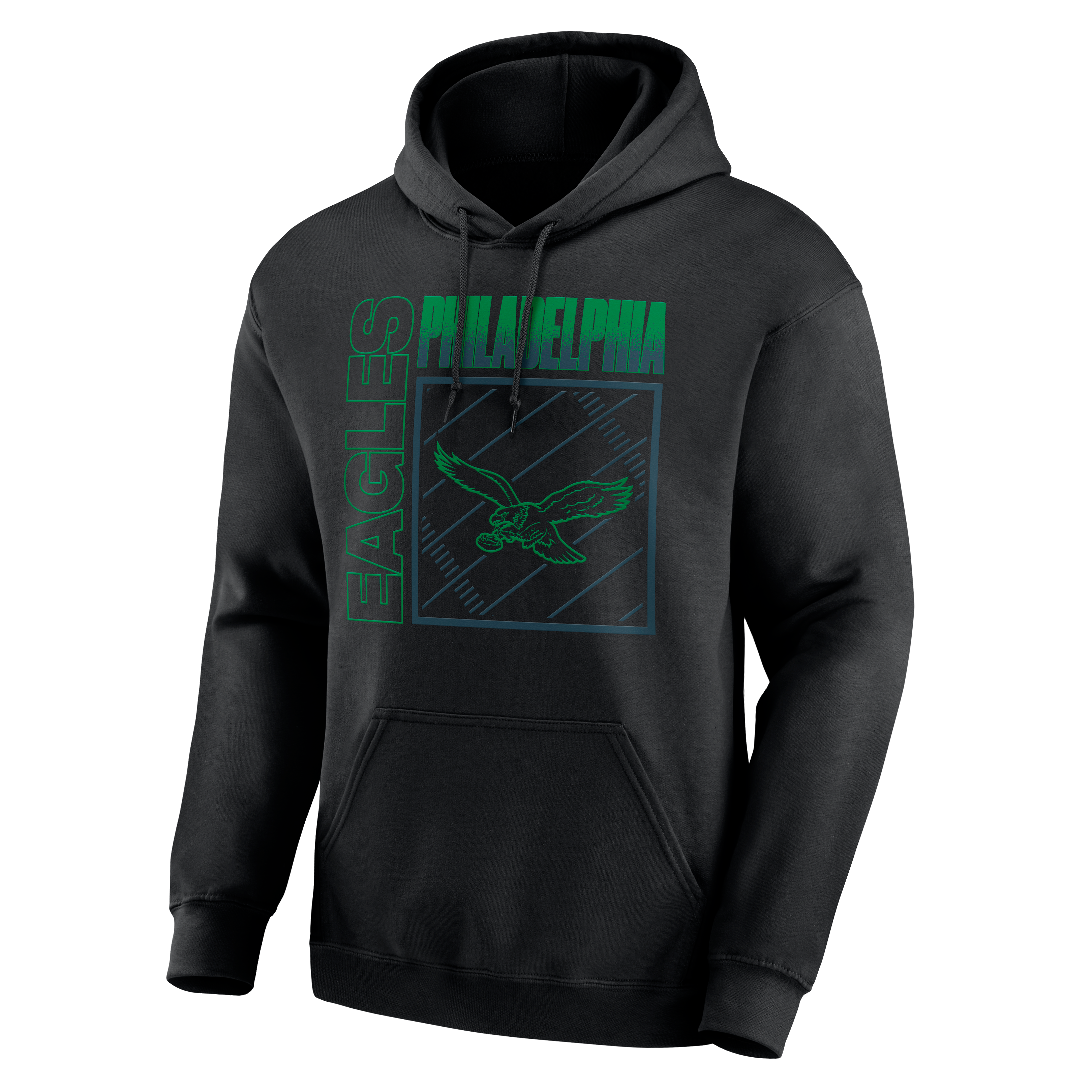 Men's Black Philadelphia Eagles Home Field Pop Personalized Name & Number Hoodie