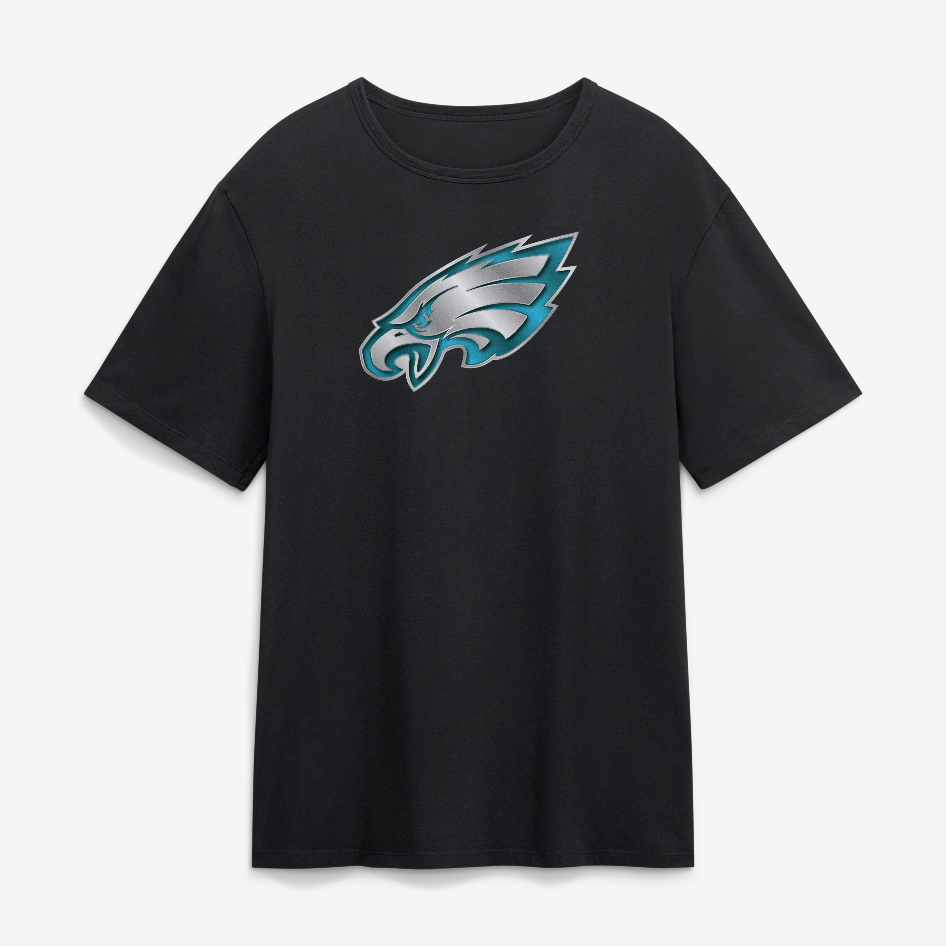 Men's Black Philadelphia Eagles  Metallic Mascot T-Shirt