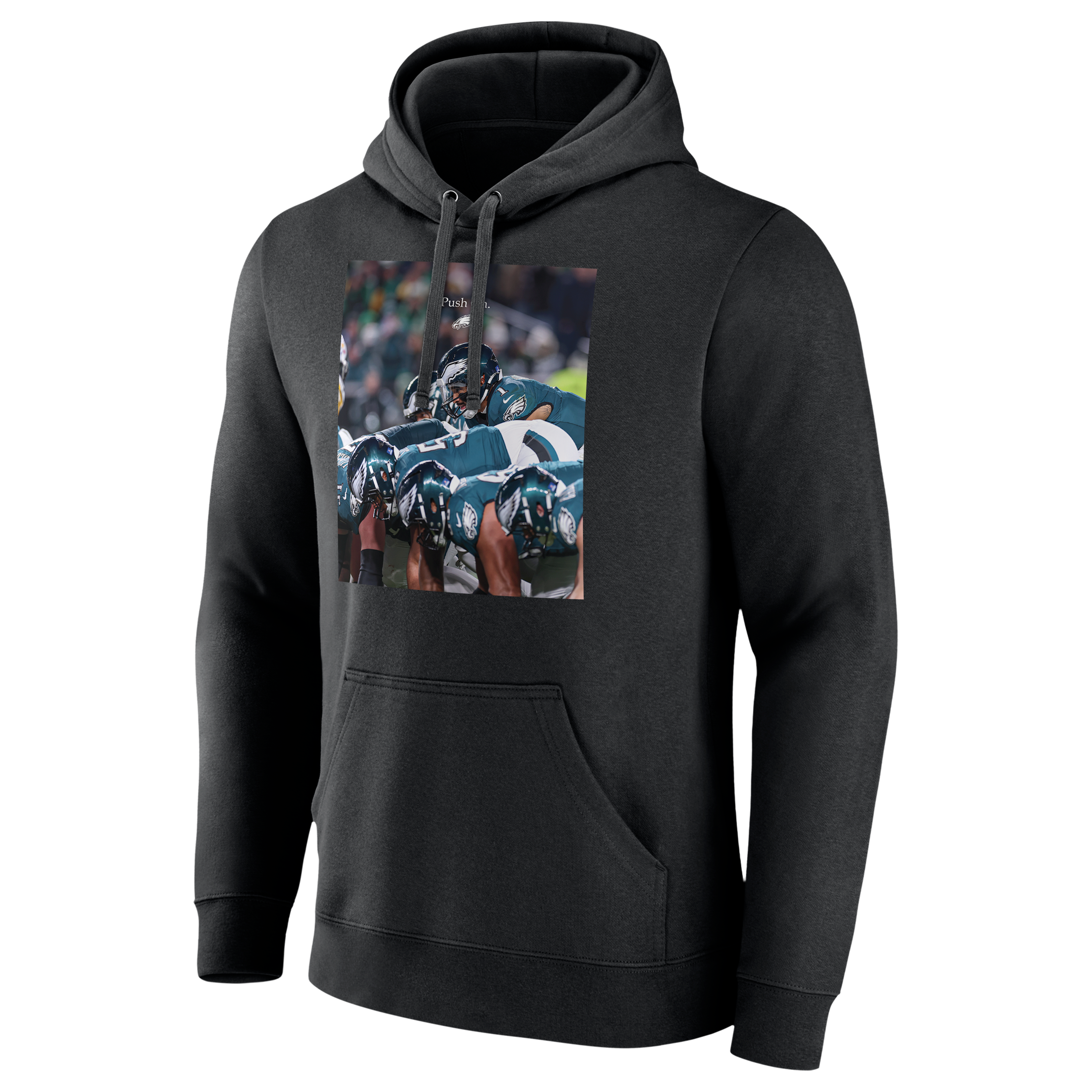 Men's Black Philadelphia Eagles Push On Hoodie