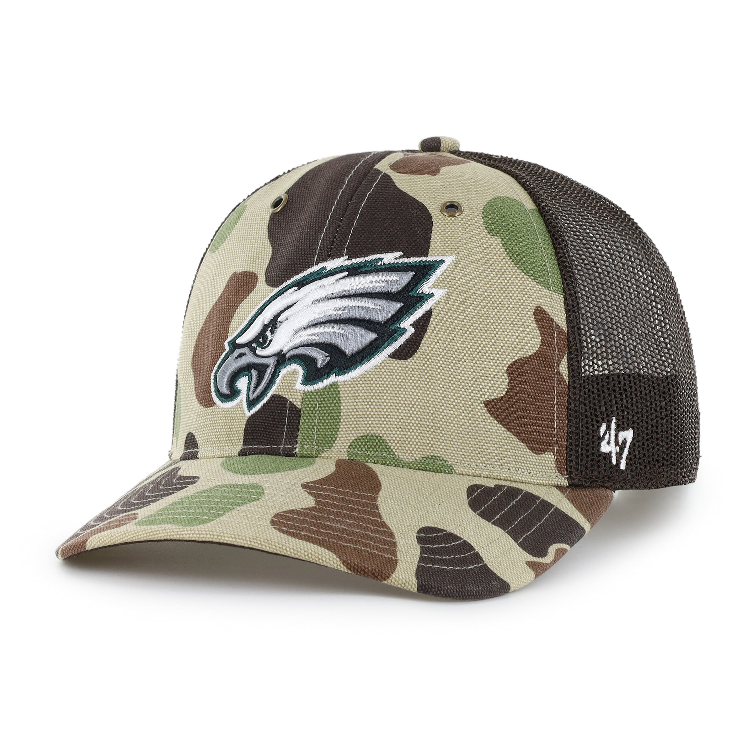 Casquette trucker ajustable Carhartt x '47 Duck Camo Philadelphia Eagles pour homme