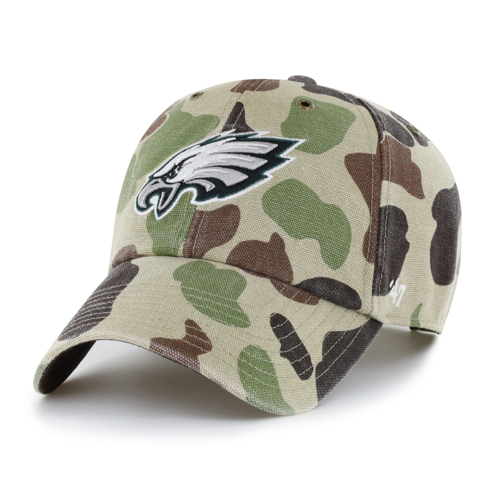 Casquette ajustable Carhartt x '47 Duck Camo Philadelphia Eagles Clean Up pour homme