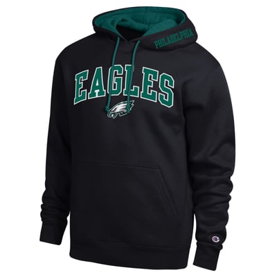  Philadelphia Eagles Champion Contrast Hoodie - Black/Midnight Green