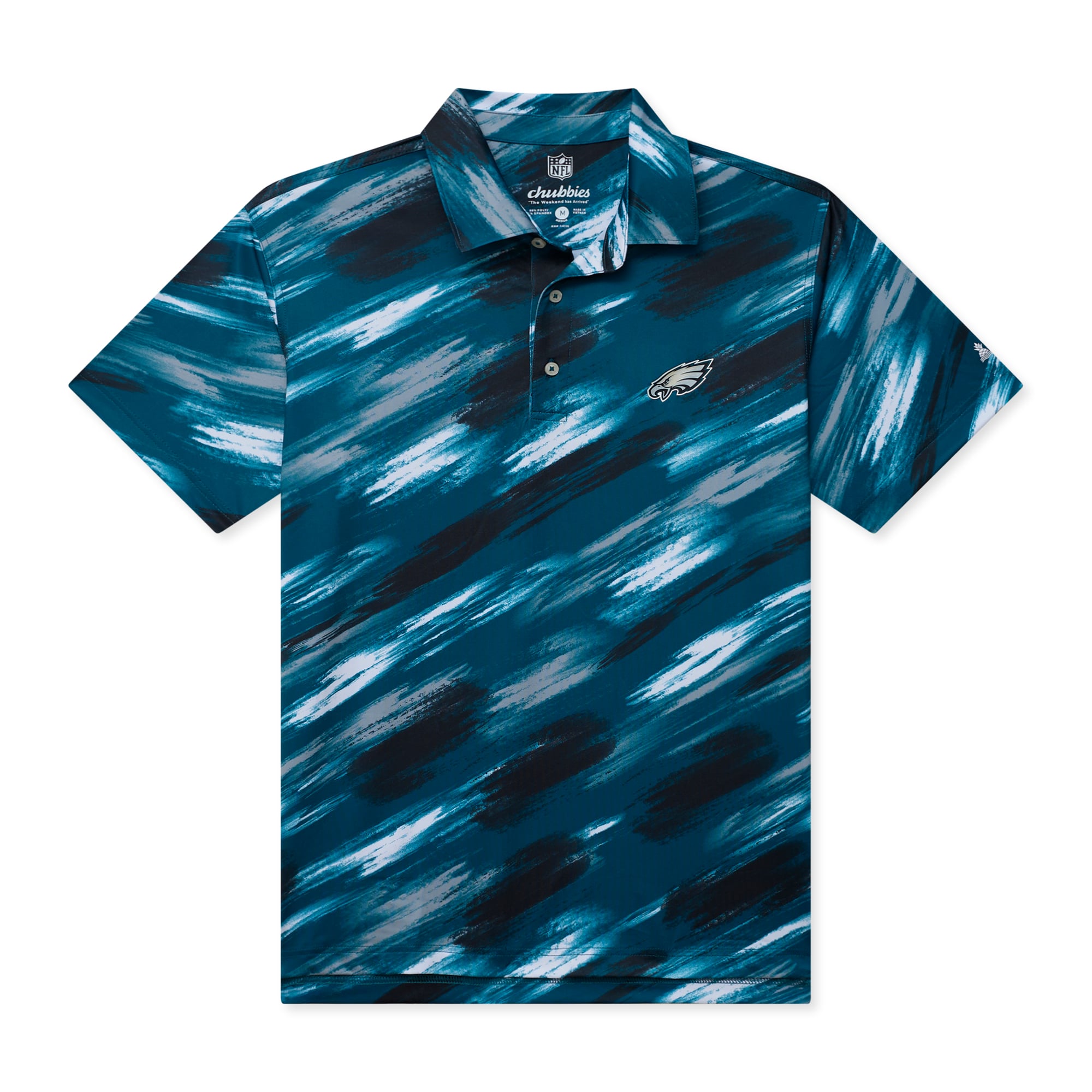 Polo Chubbies vert nuit Philadelphia Eagles Color Blitz pour homme