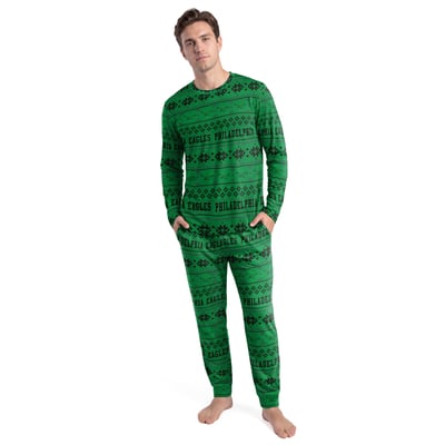 Philadelphia Eagles Concepts Sport Jubilee Long Sleeve T-Shirt & Pant Set - Kelly Green