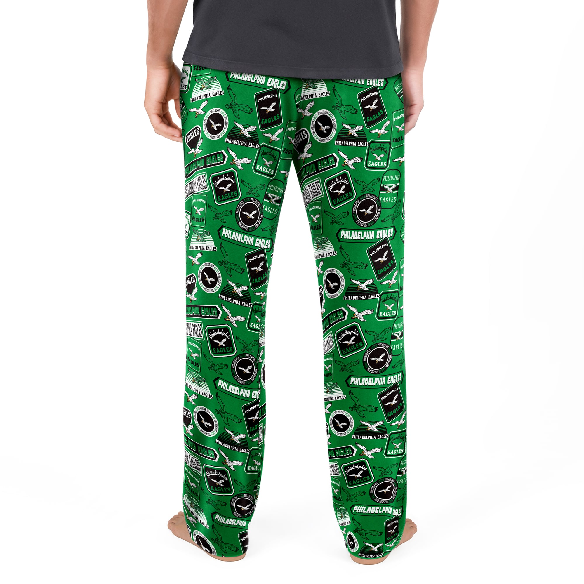 Men's Concepts Sport Kelly Green Philadelphia Eagles Throwback Logo Grady Sleep Pants