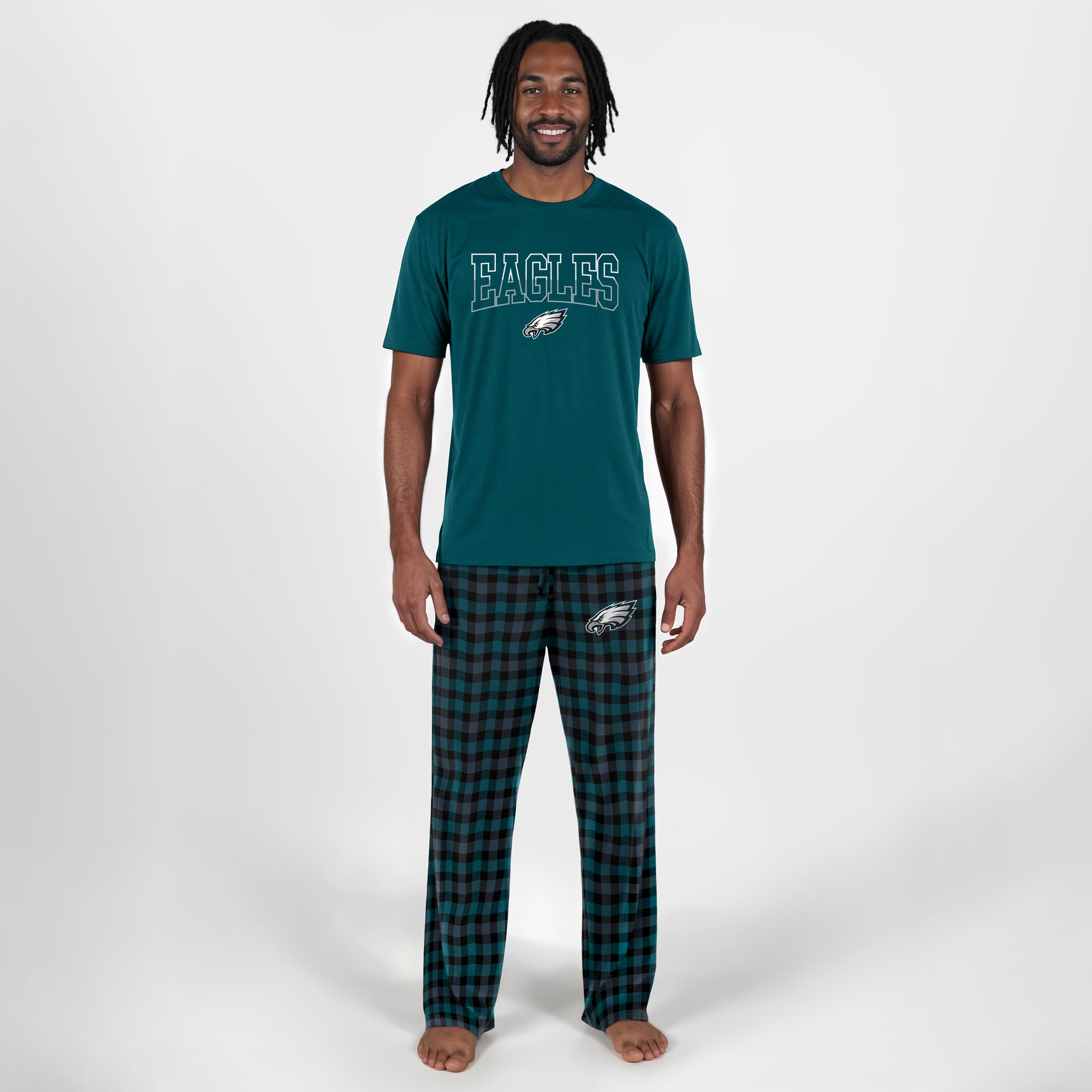 Men's Concepts Sport Midnight Green Philadelphia Eagles Highland Sleep Set