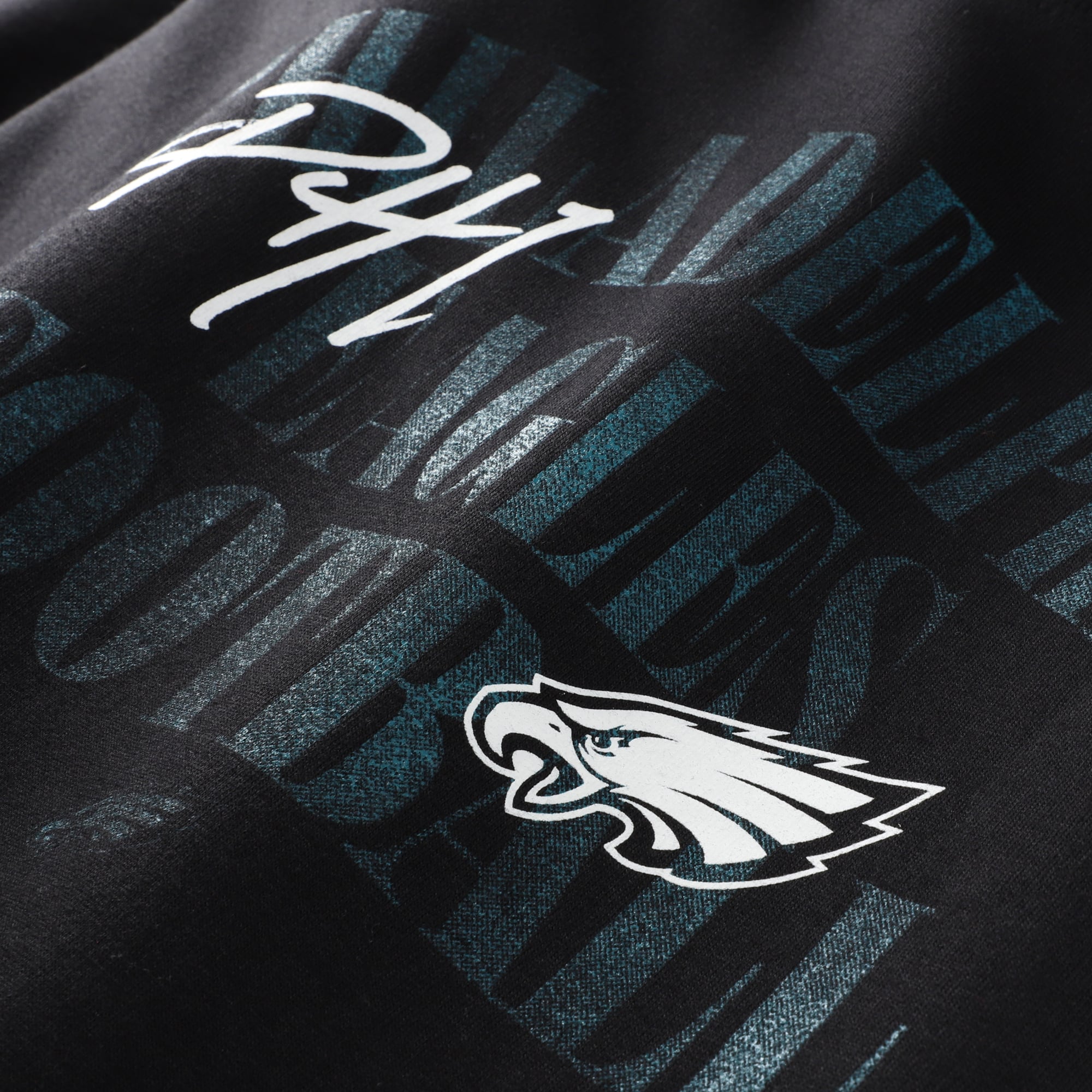 Sweat-shirt mi-temps décontracté Philadelphia Eagles noir pour homme, grandes tailles, de la marque Fanatics.