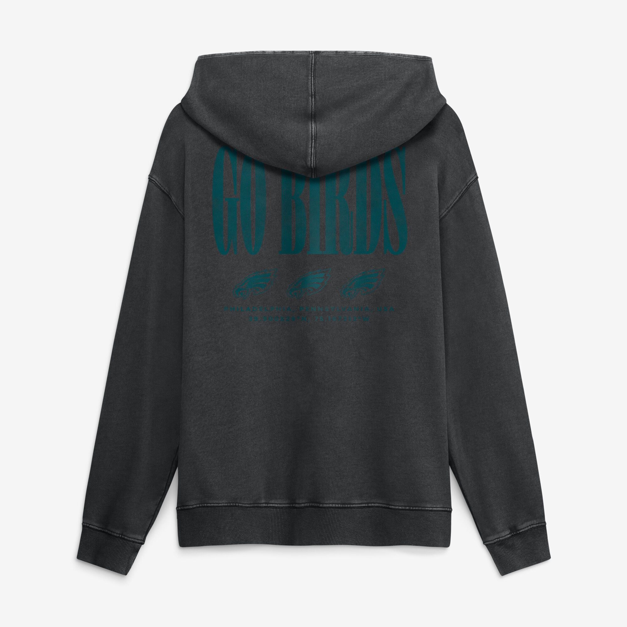 Men's Fanatics Black Philadelphia Eagles Relaxed Intense Rivalry French Terry Hoodie