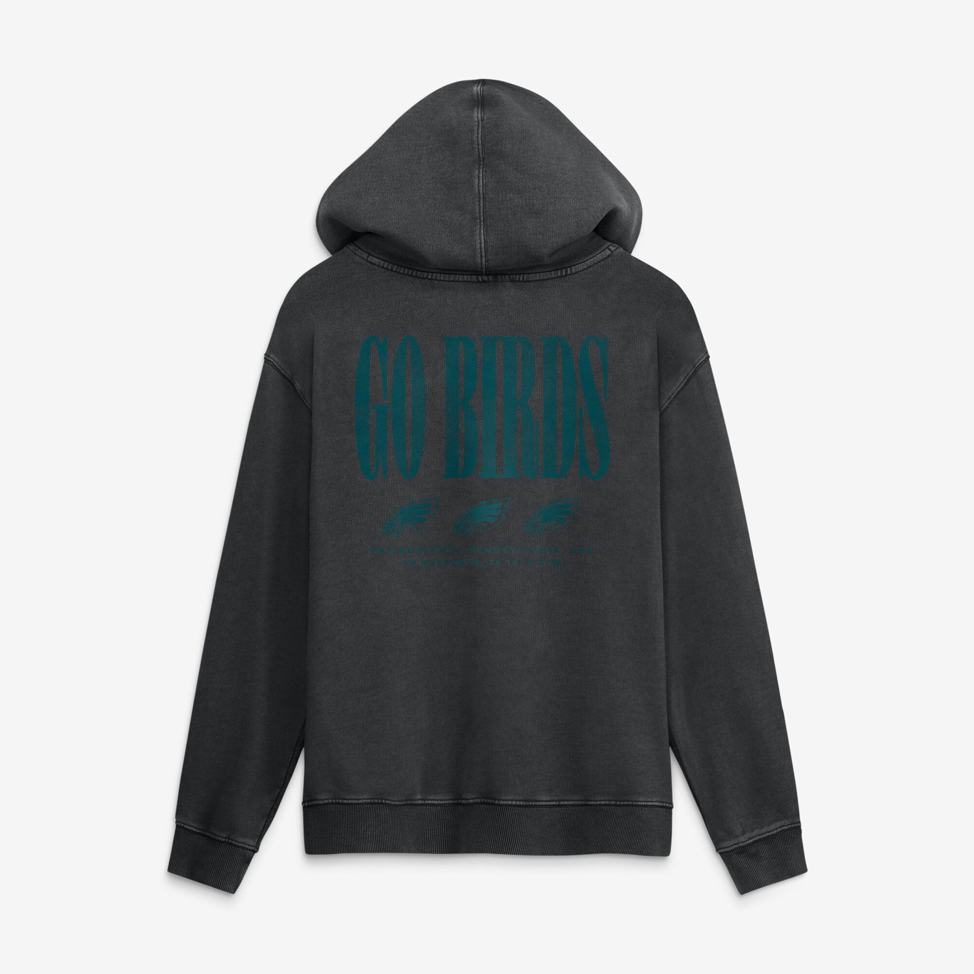 Men's Fanatics Black Philadelphia Eagles Relaxed Intense Rivalry French Terry Hoodie