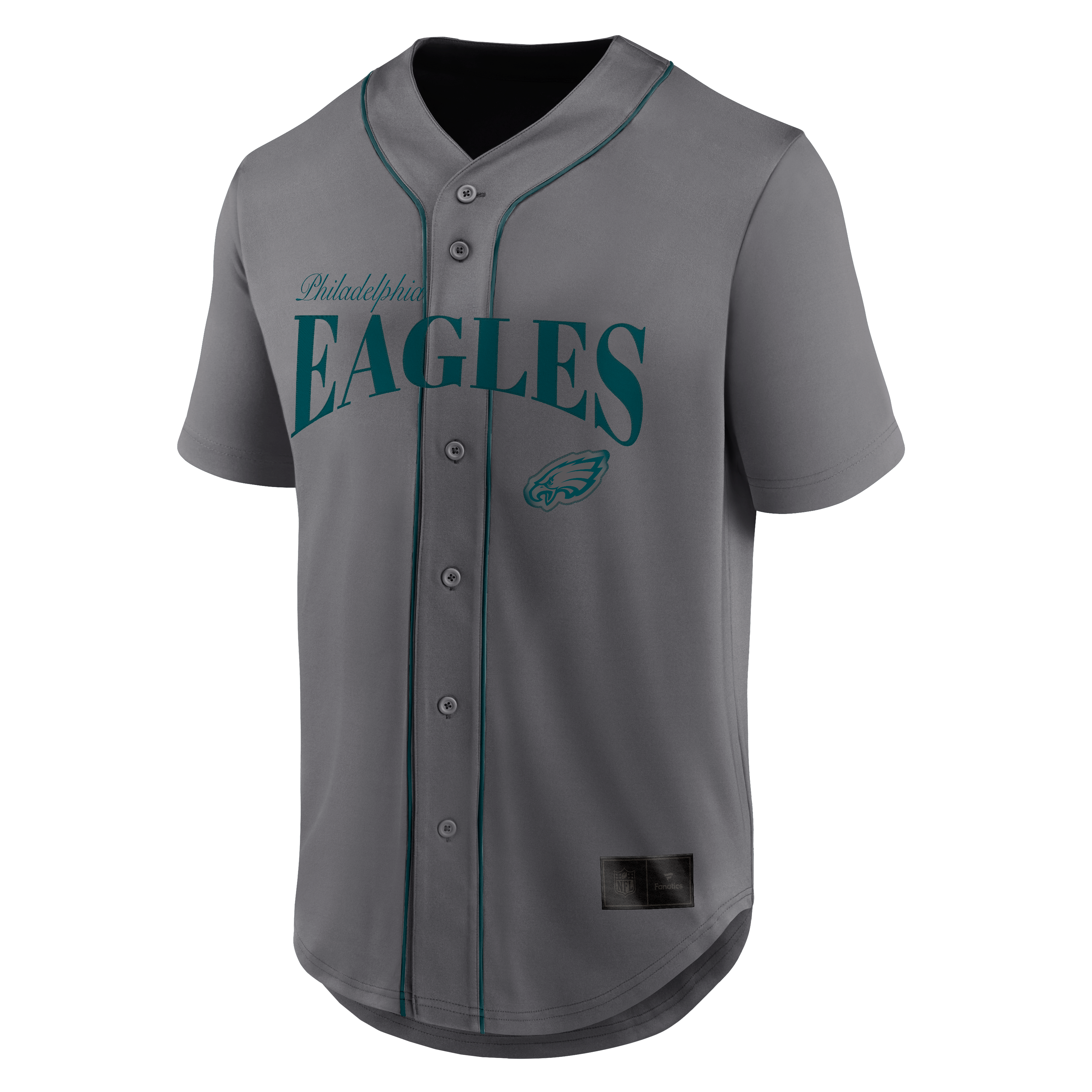 Men's Fanatics Gray Philadelphia Eagles After Hours Button-Up Baseball Top