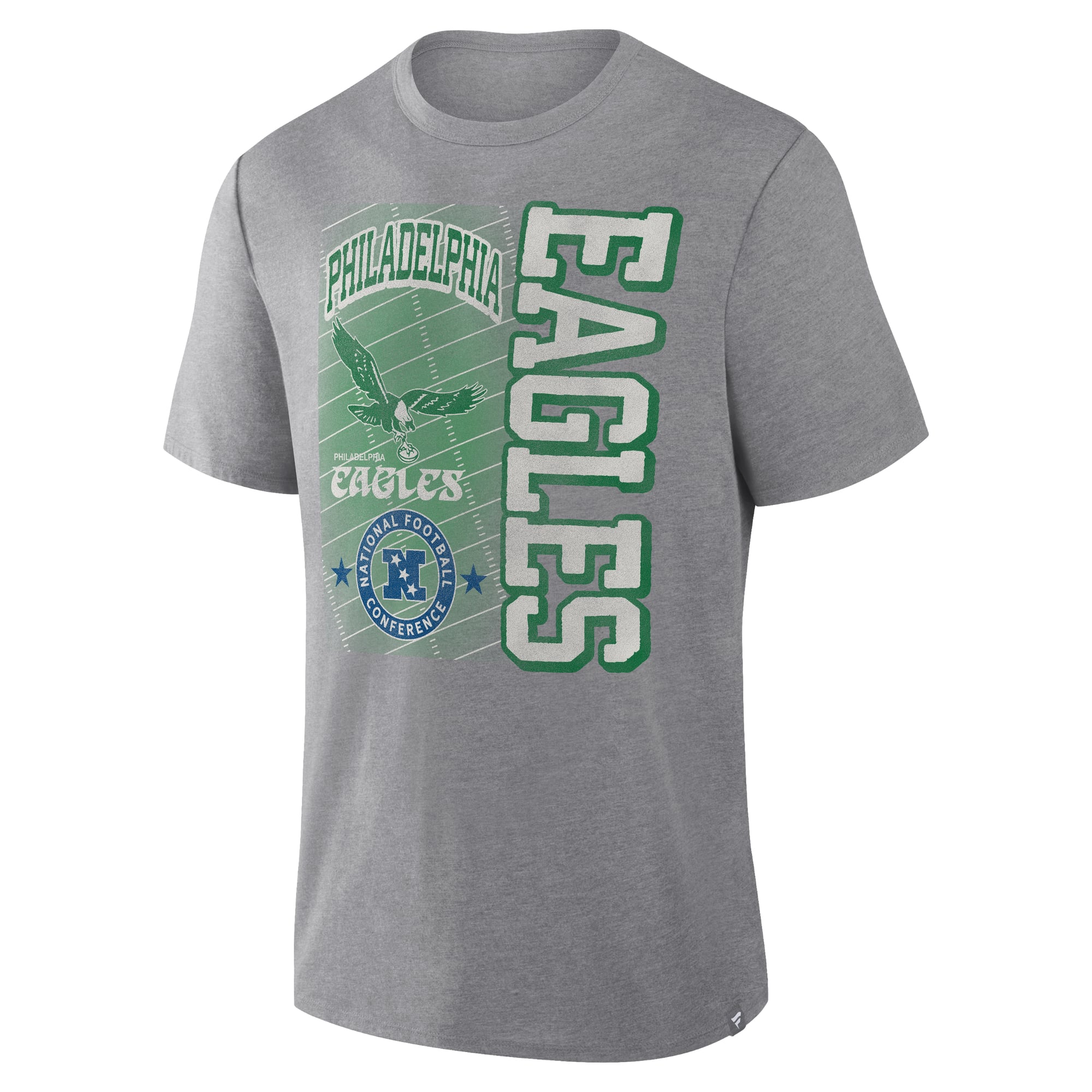 Men's Fanatics Heather Gray Philadelphia Eagles Tribute Direct Handoff Tri-Blend T-Shirt
