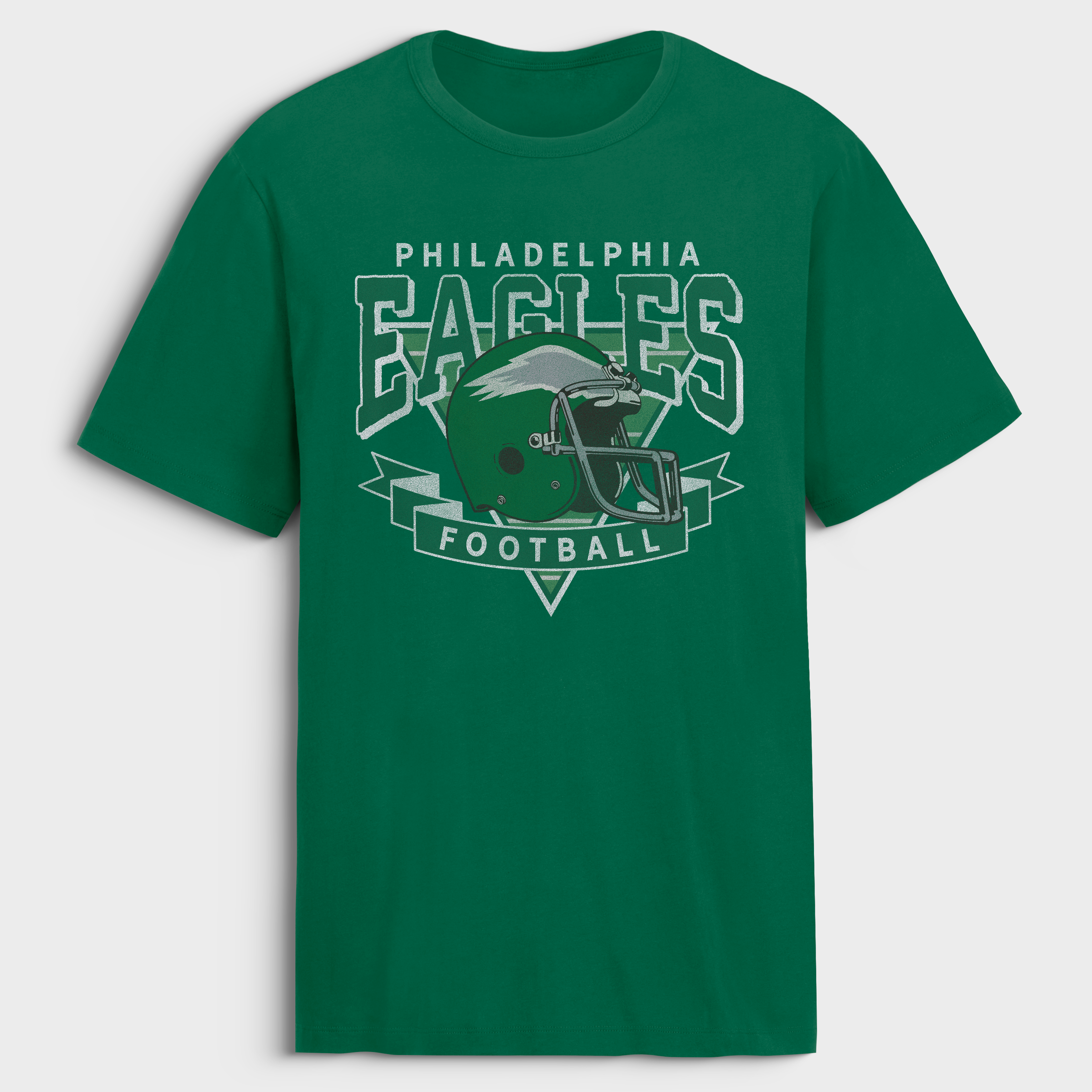 Men's Fanatics Kelly Green Philadelphia Eagles Old Fashion Rushing Legacy Cotton T-Shirt