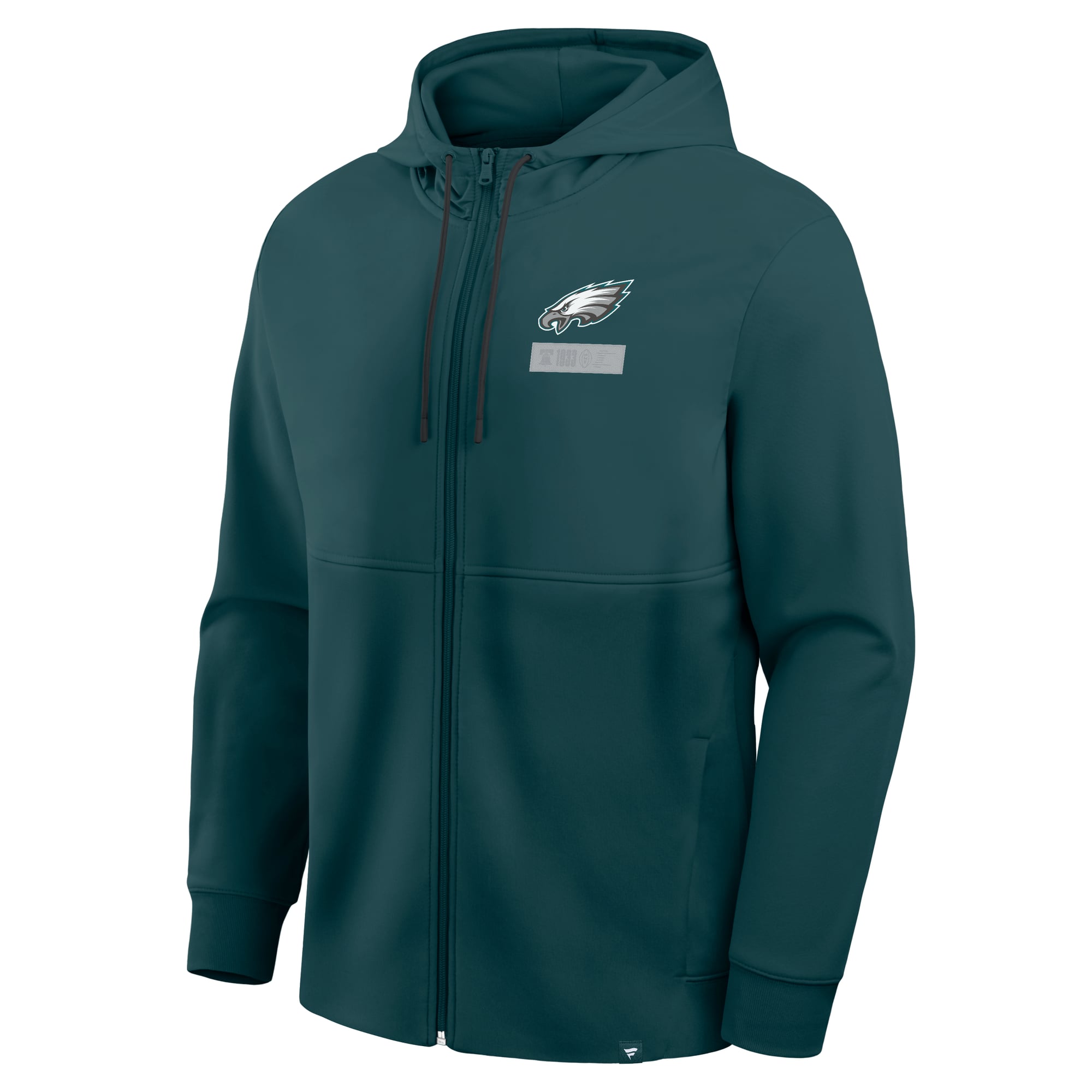 Sweat à capuche zippé vert nuit pour homme Fanatics Philadelphia Eagles