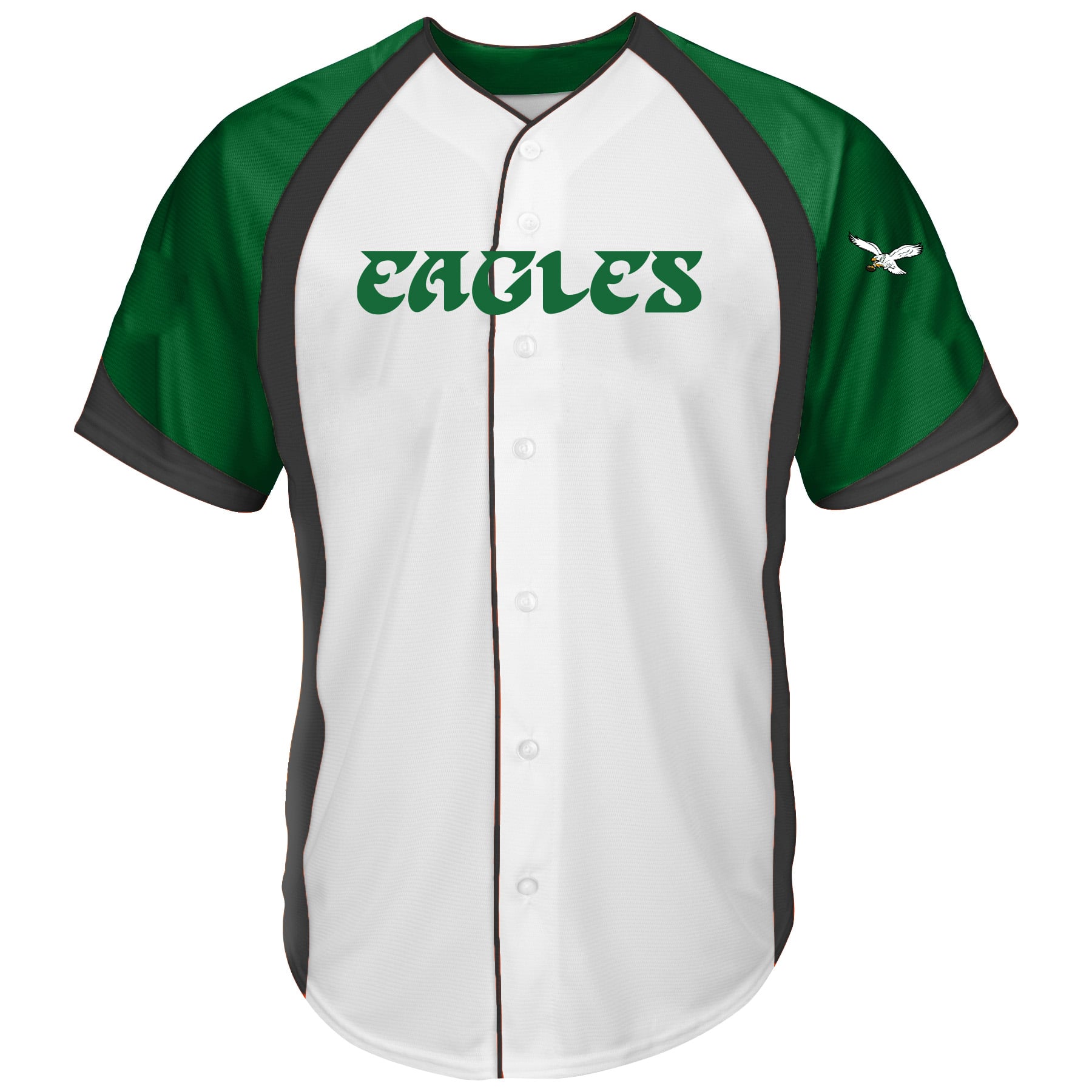 Men's Fanatics Saquon Barkley White Philadelphia Eagles Big & Tall Button-Up Baseball Jersey Top