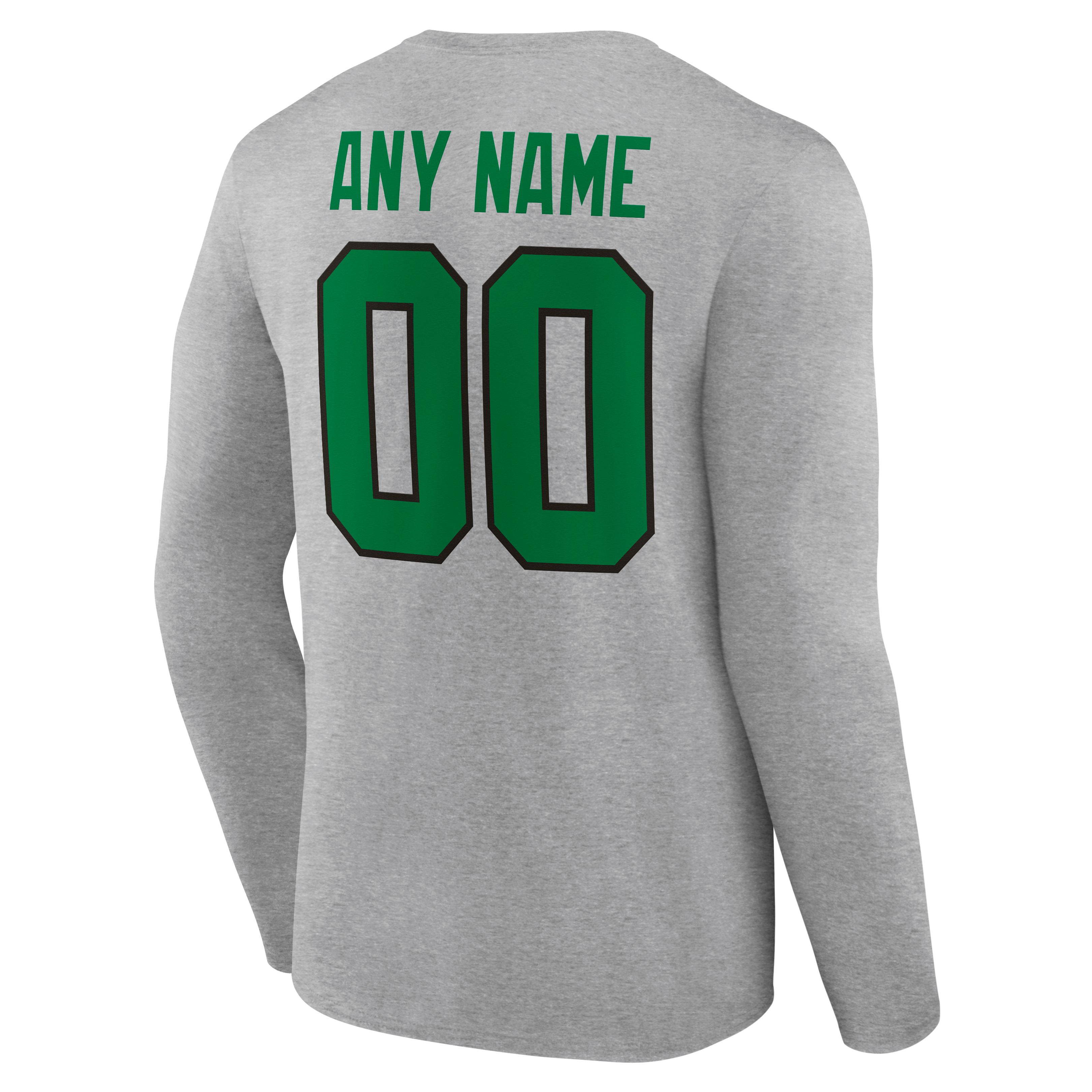 Men's Philadelphia Eagles Team Authentic Classic Personalized Name & Number Long Sleeve T-Shirt