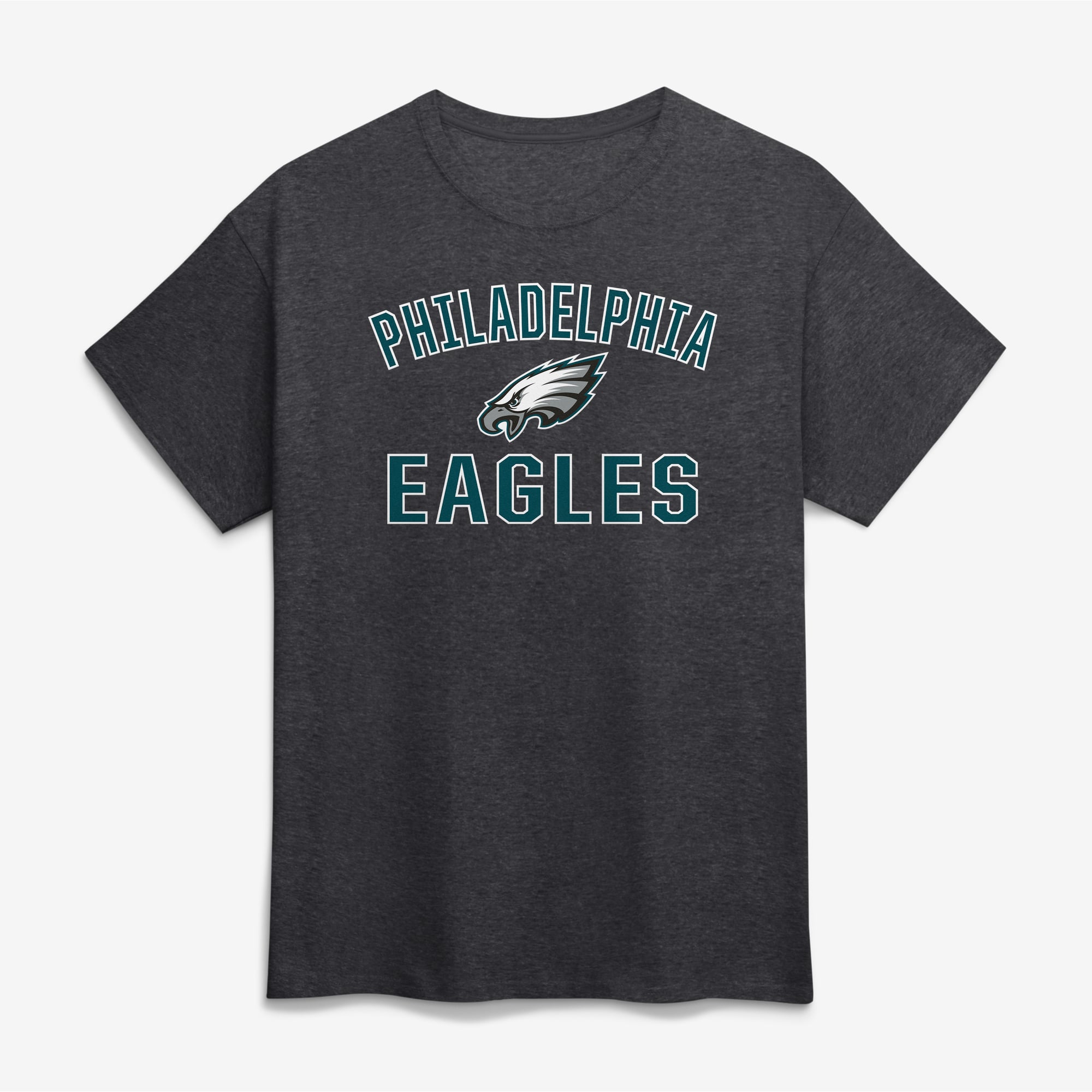 T-shirt homme en coton vert nuit avec logo Philadelphia Eagles et arche de la victoire