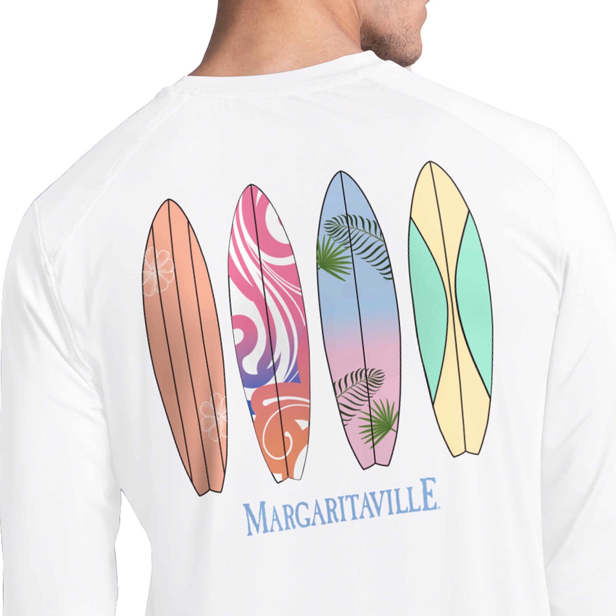 T-shirt anti-UV A manches longues Margaritaville blanc Philadelphia Eagles Life's Beach pour homme